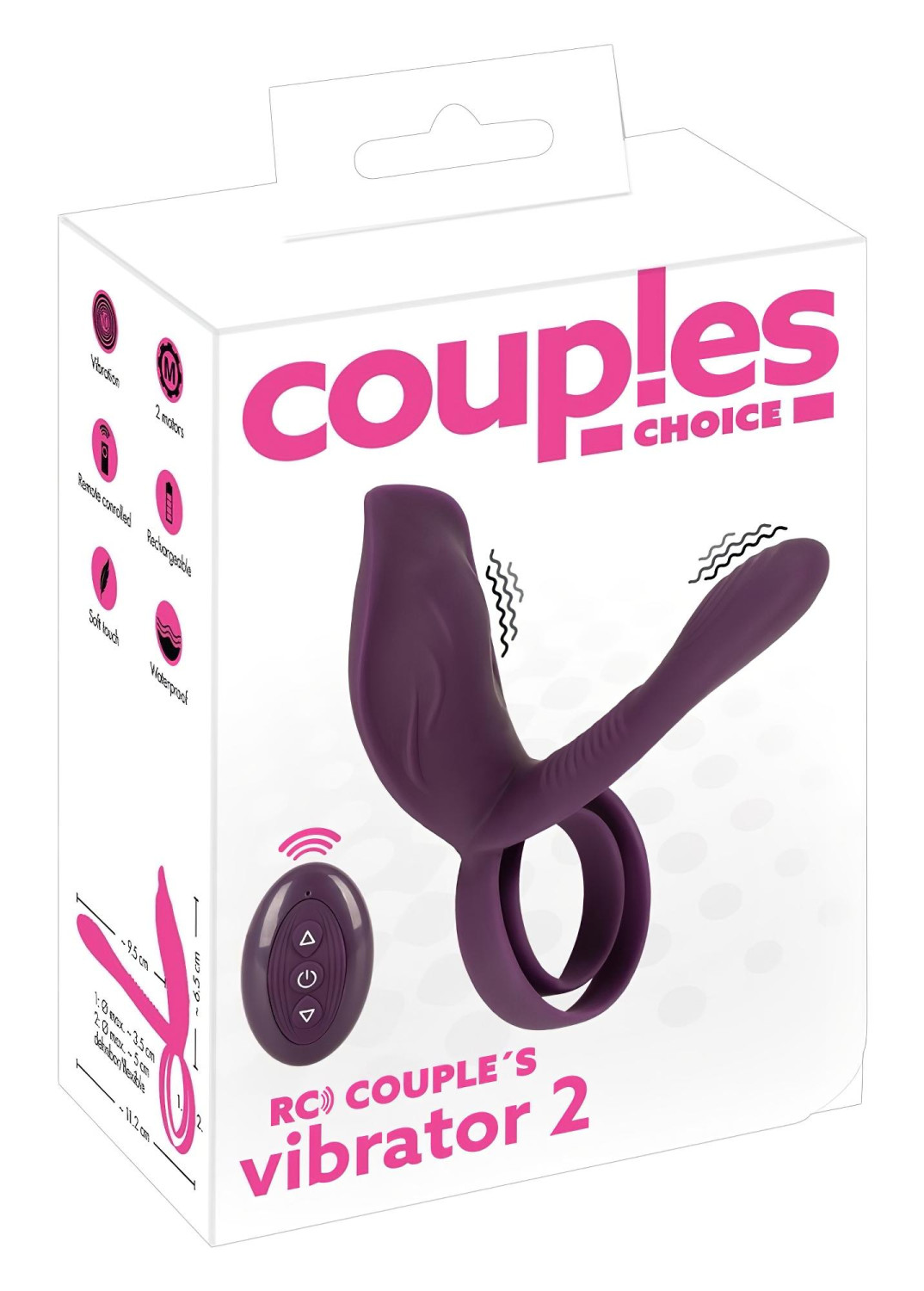 Couples Choice - vibračný penisový krúžok na diaľkové ovládanie - fialový