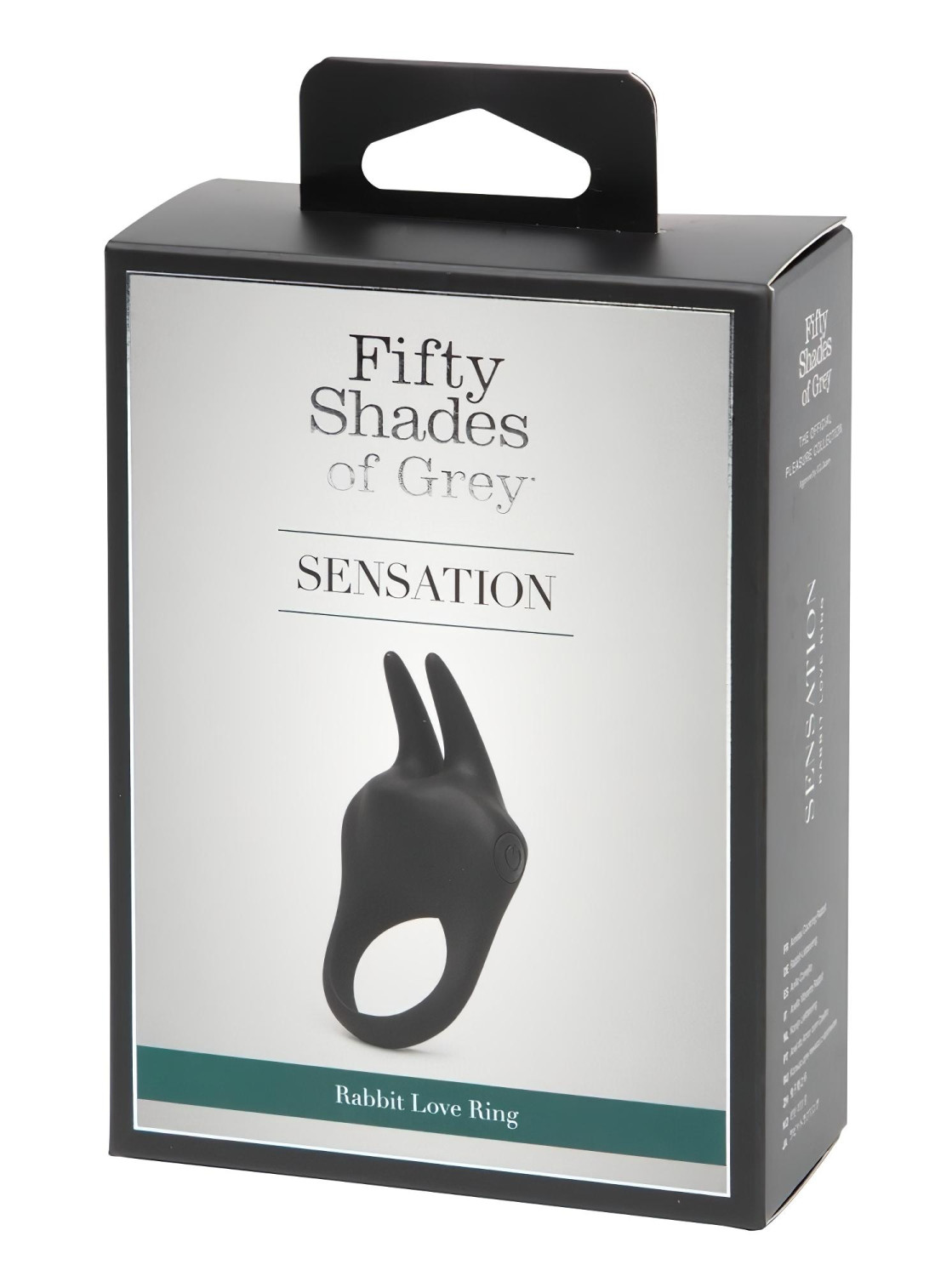 Fifty Shades of Grey - vibračný erekčný krúžok na klitoris - silikón čierny