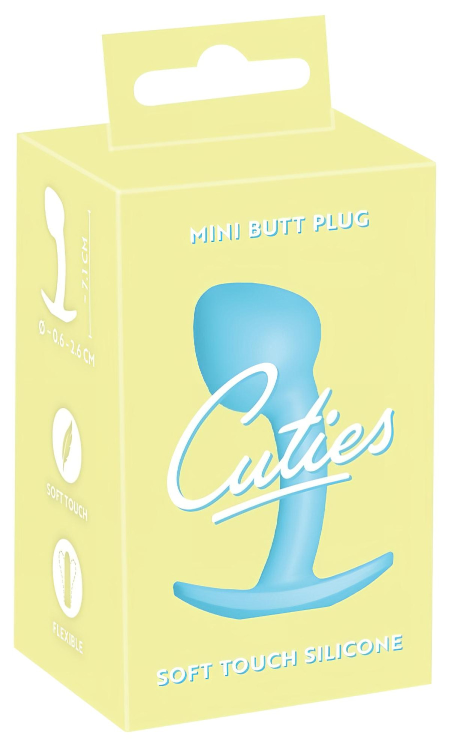 Cuties - mini análny kolík - silikónový - modrý - 2