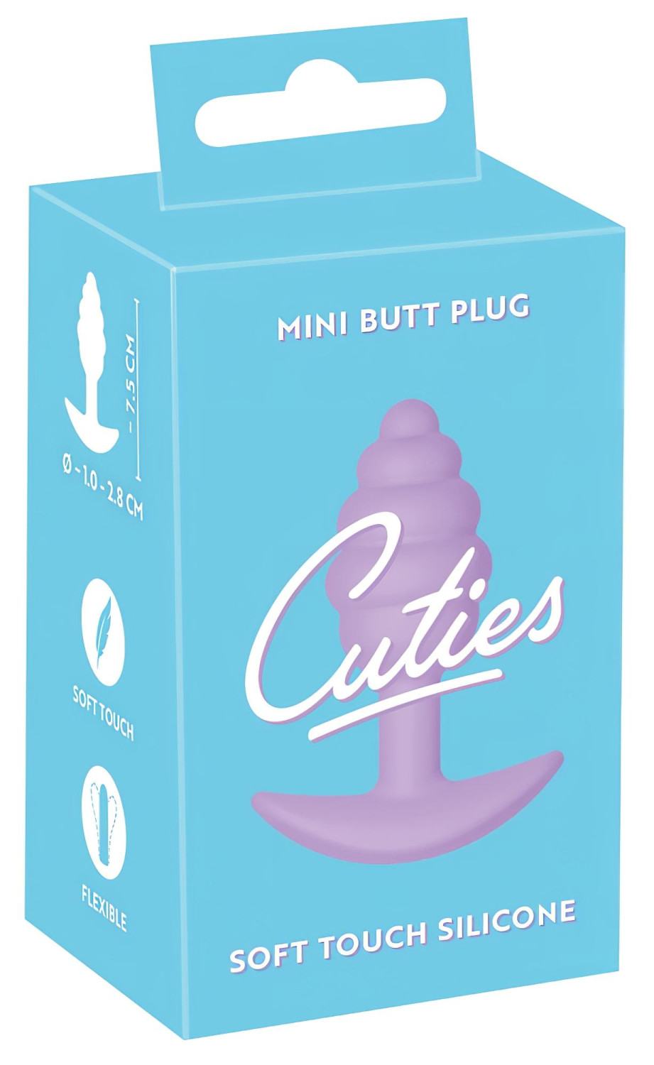 Cuties - análny kolík mini - silikónový - fialový - 2