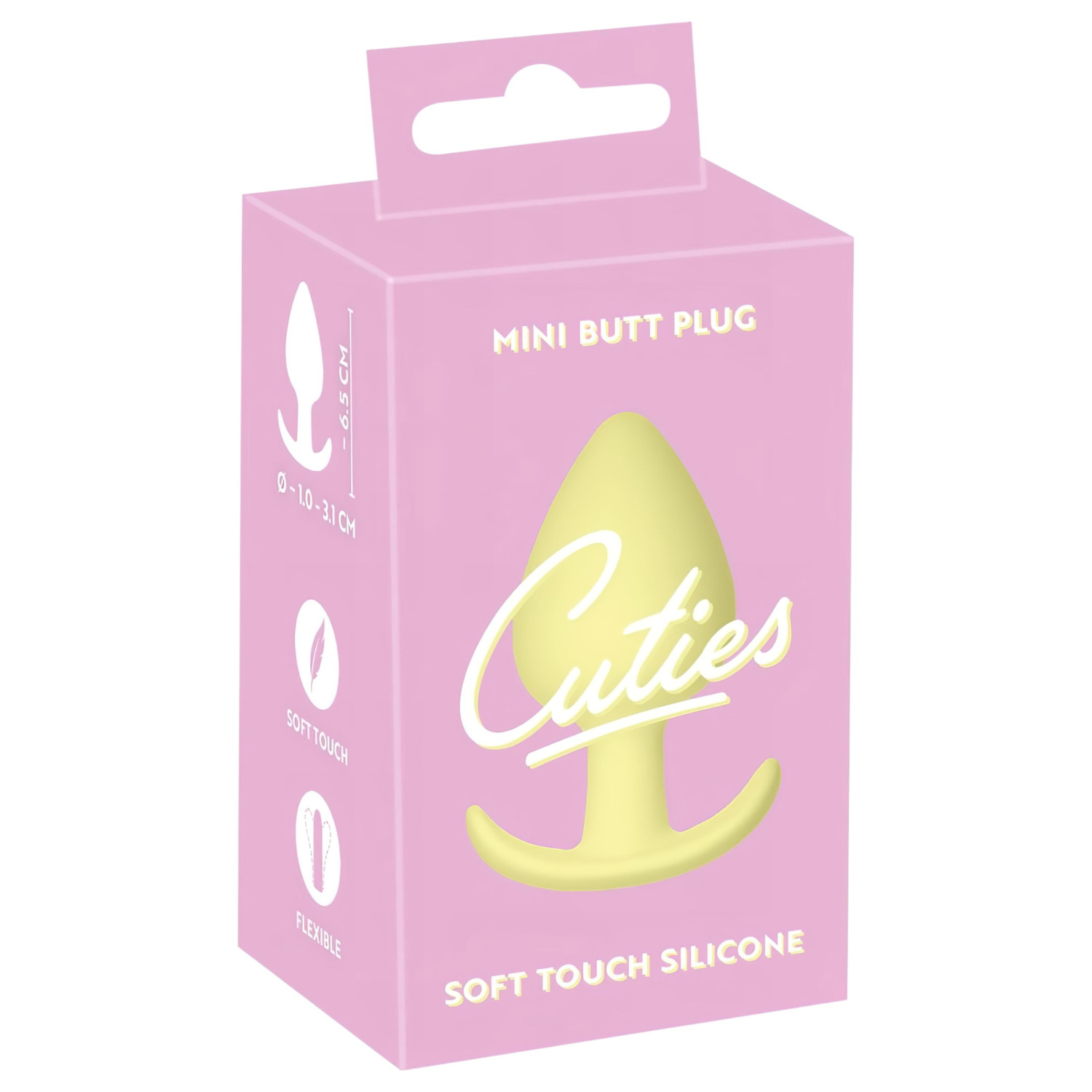 Cuties Mini Butt Plug - silikónový análny kolík (žltý