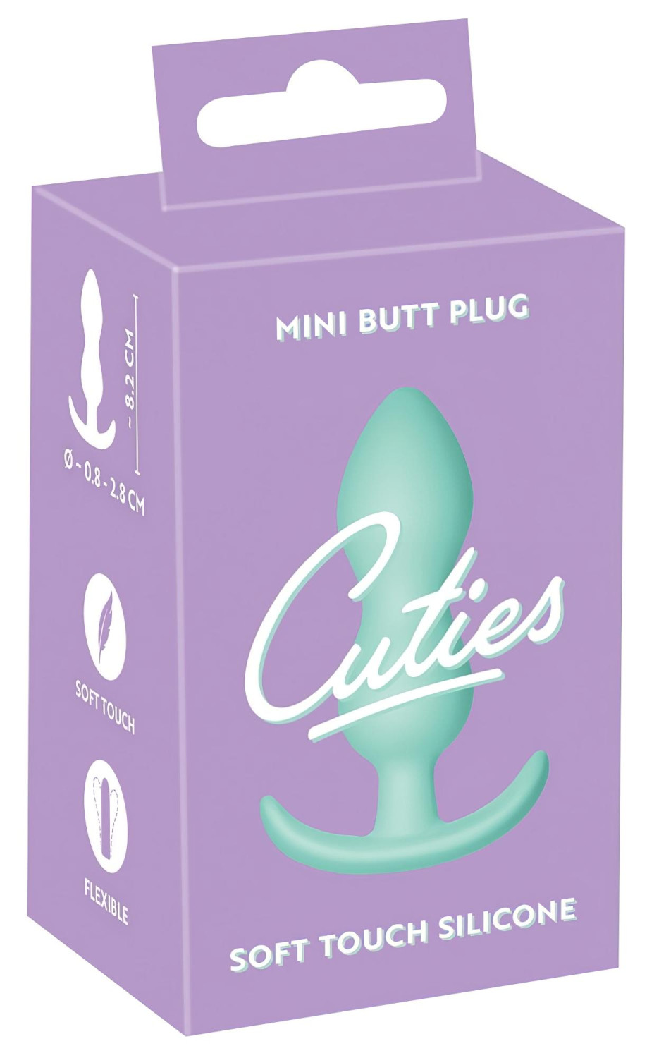 Cuties Mini Análna Špunt - silikónový anál plug - mätová (2