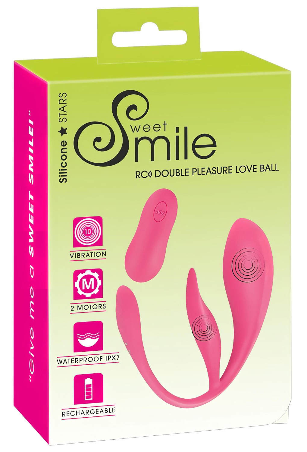 SMILE - vibračné vajíčko na diaľkové ovládanie - akumulátorové - ružové