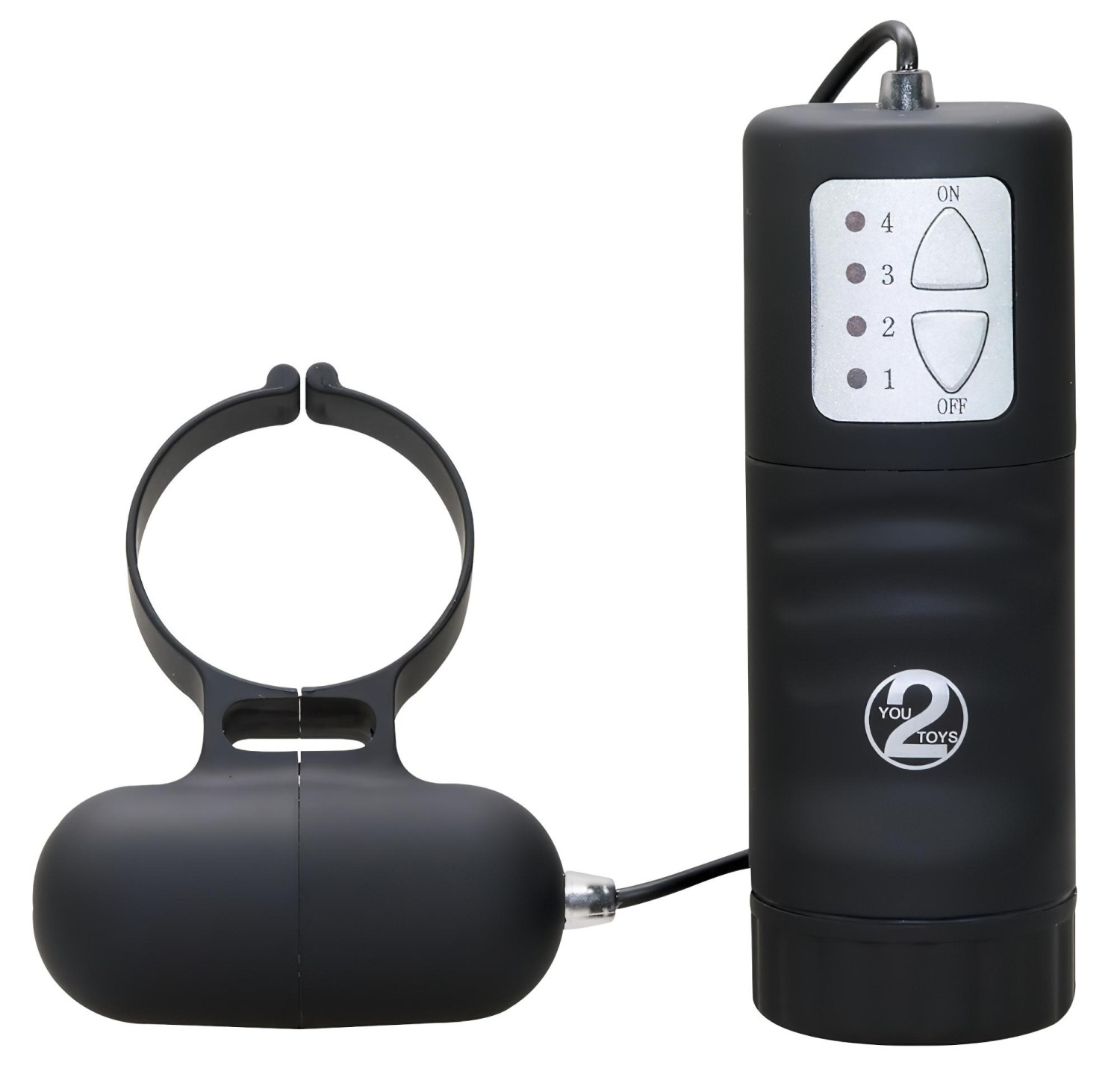 Čierny vibračný penisový krúžok