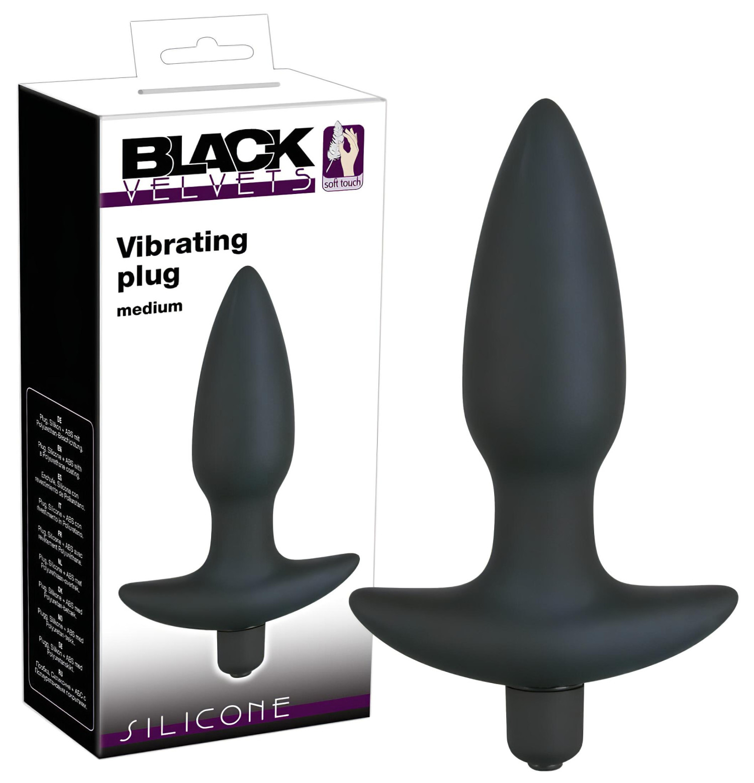 Black Velvets - análny vibrátor plug - stredný