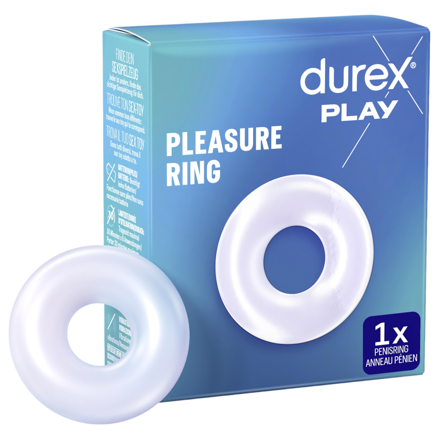 Durex Pleasure Ring - priesvitný erekčný krúžok