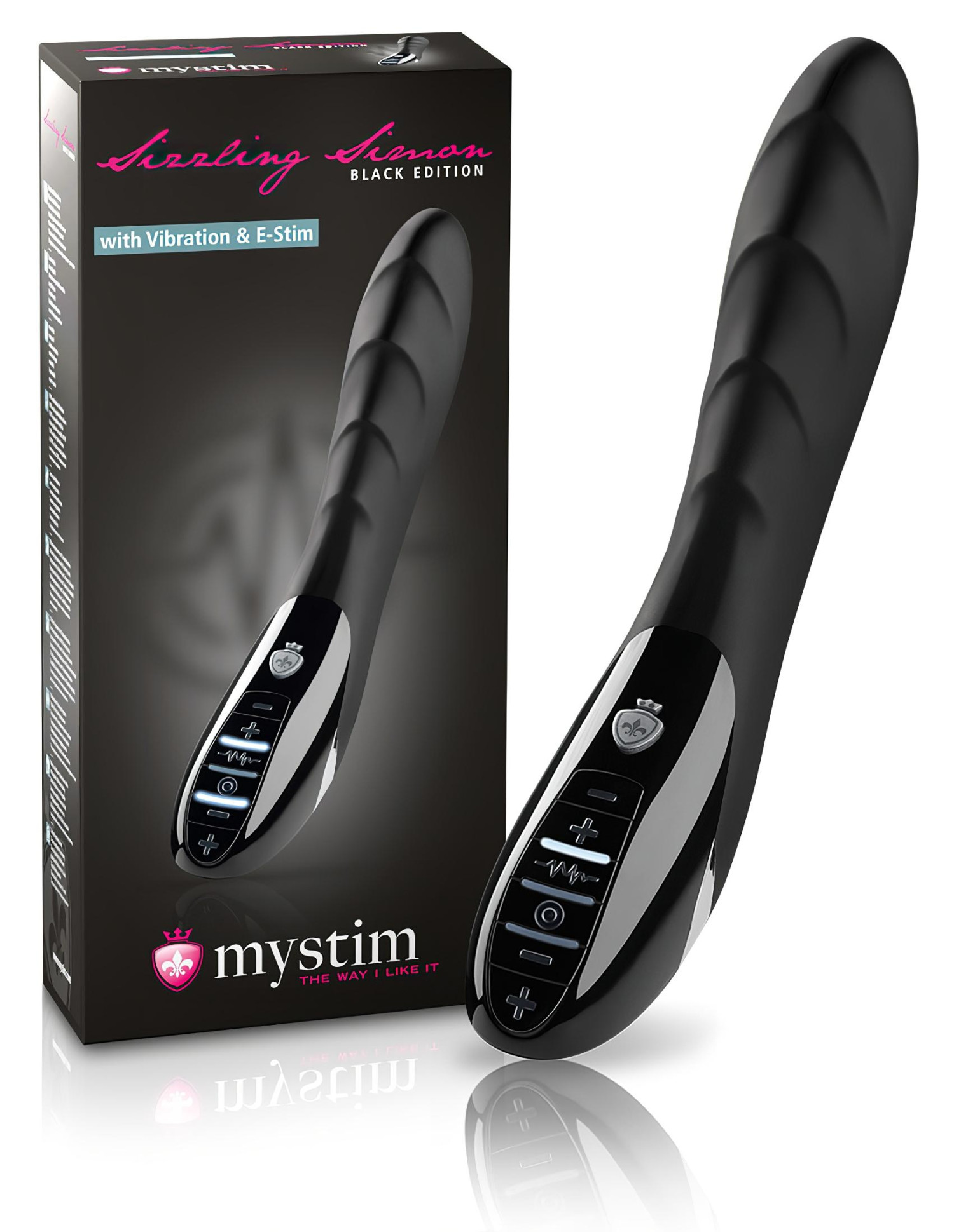 mystim Sizzling Simon - elektro stimulátor vibrátor - čierny