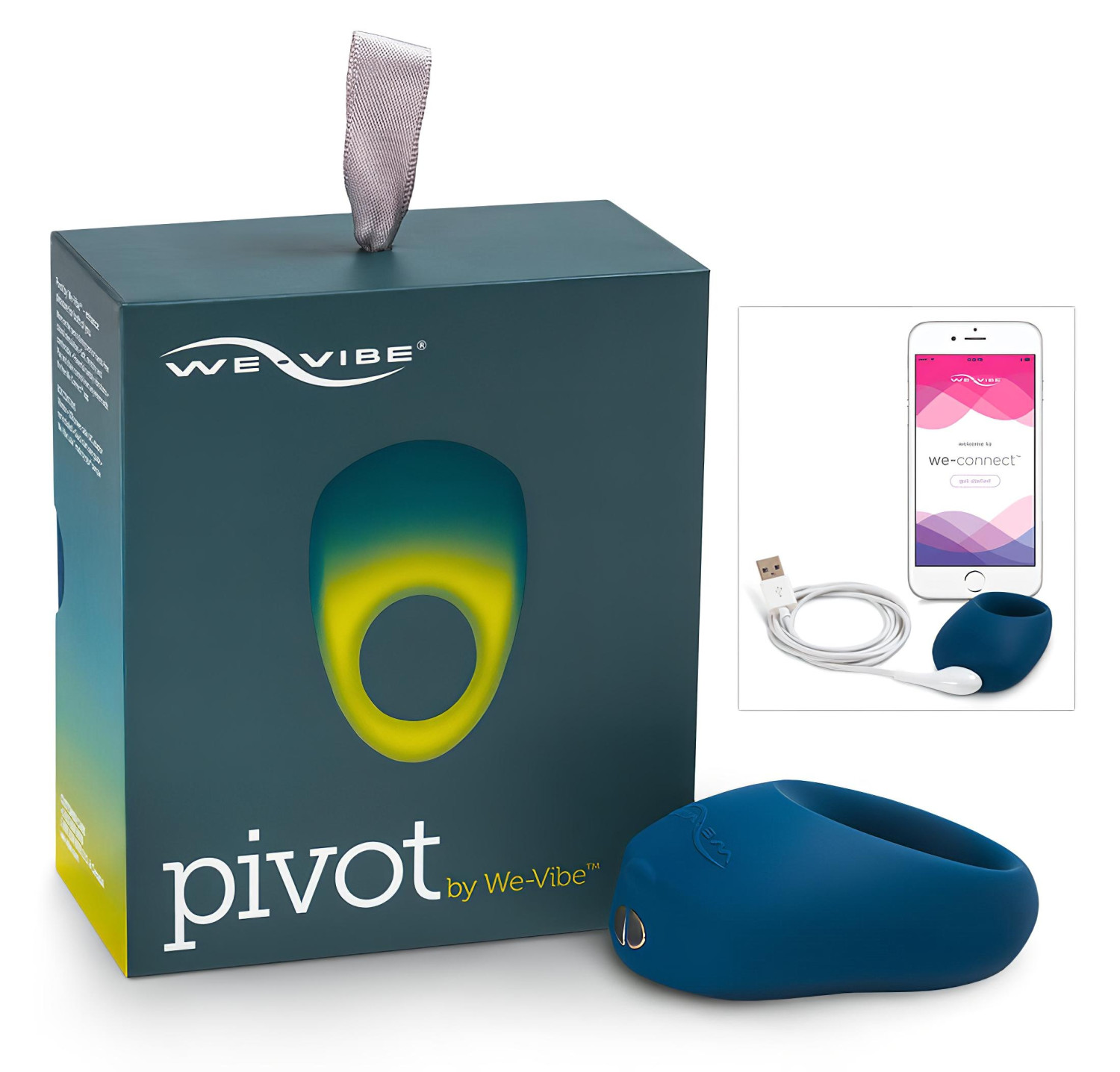 We-Vibe Pivot - vibračný erekčný krúžok - nabíjateľný - tmavomodrý