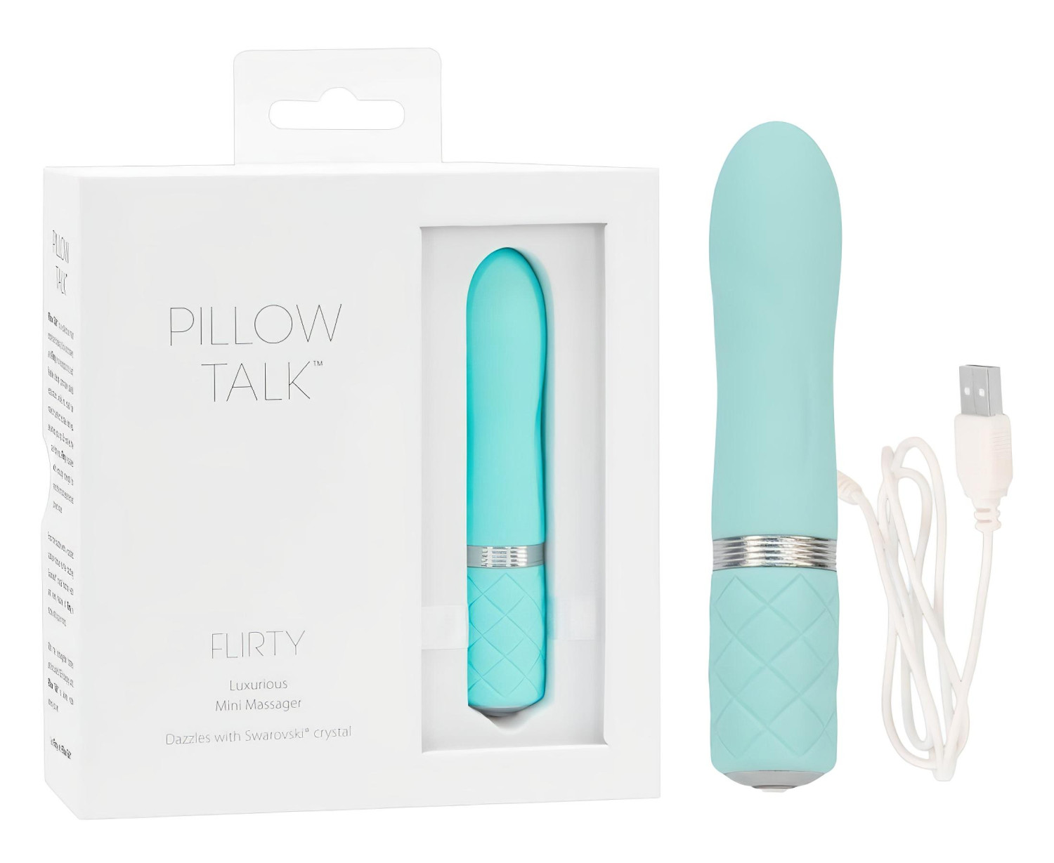 Pillow Talk Flirty - vibrátor na batériu - tyčový - tyrkysový