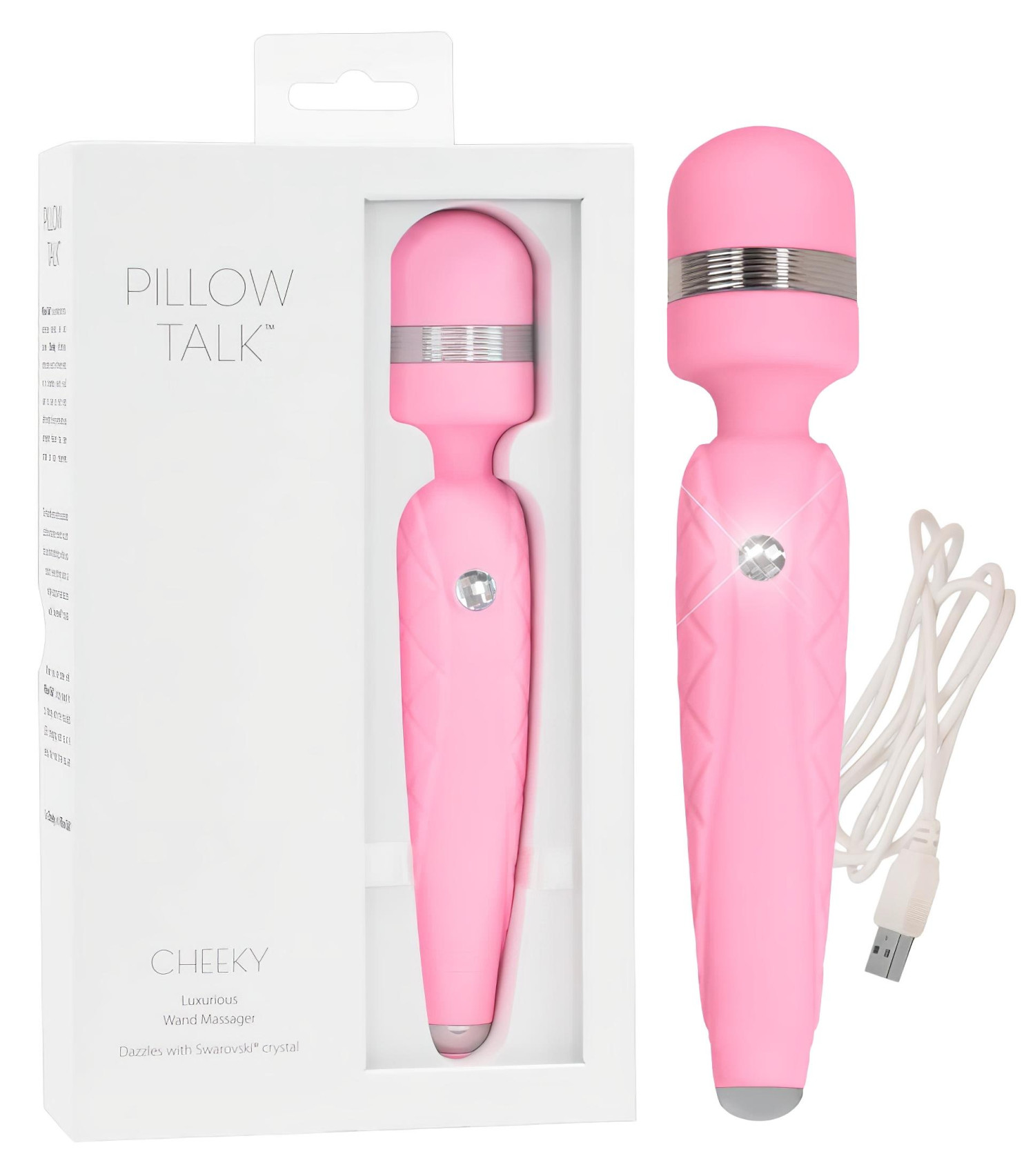 Pillow Talk Cheeky Wand - akumulátorový masážny vibrátor (ružový)
