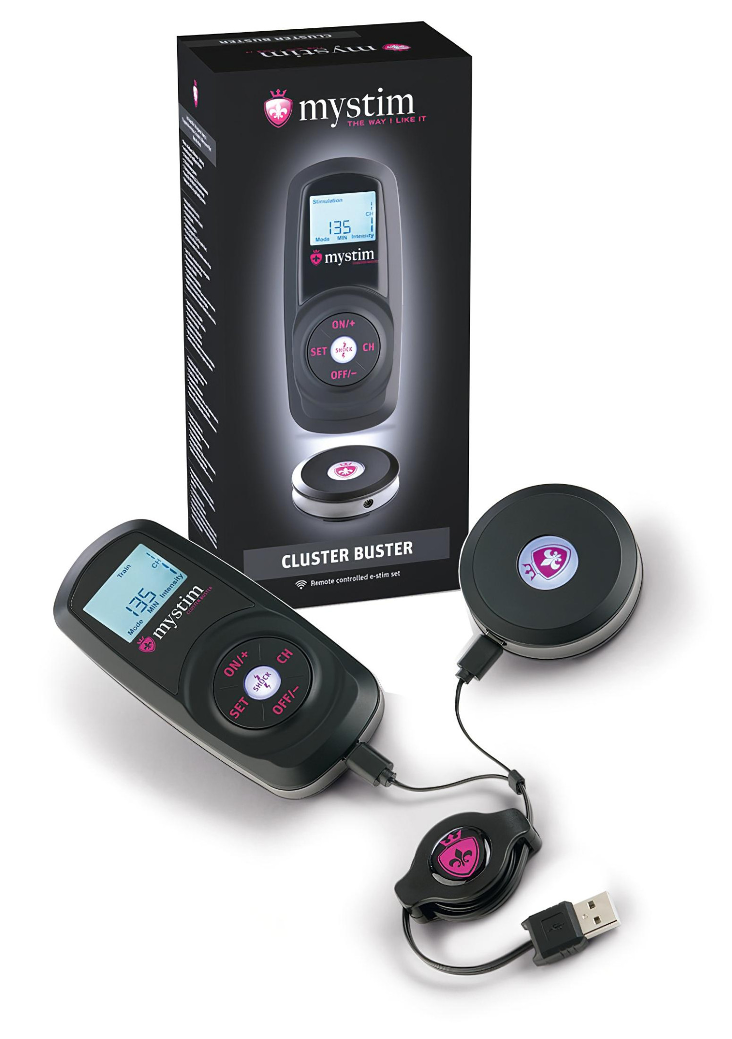 Mystim Cluster Buster - elektro súprava s diaľkovým ovládaním
