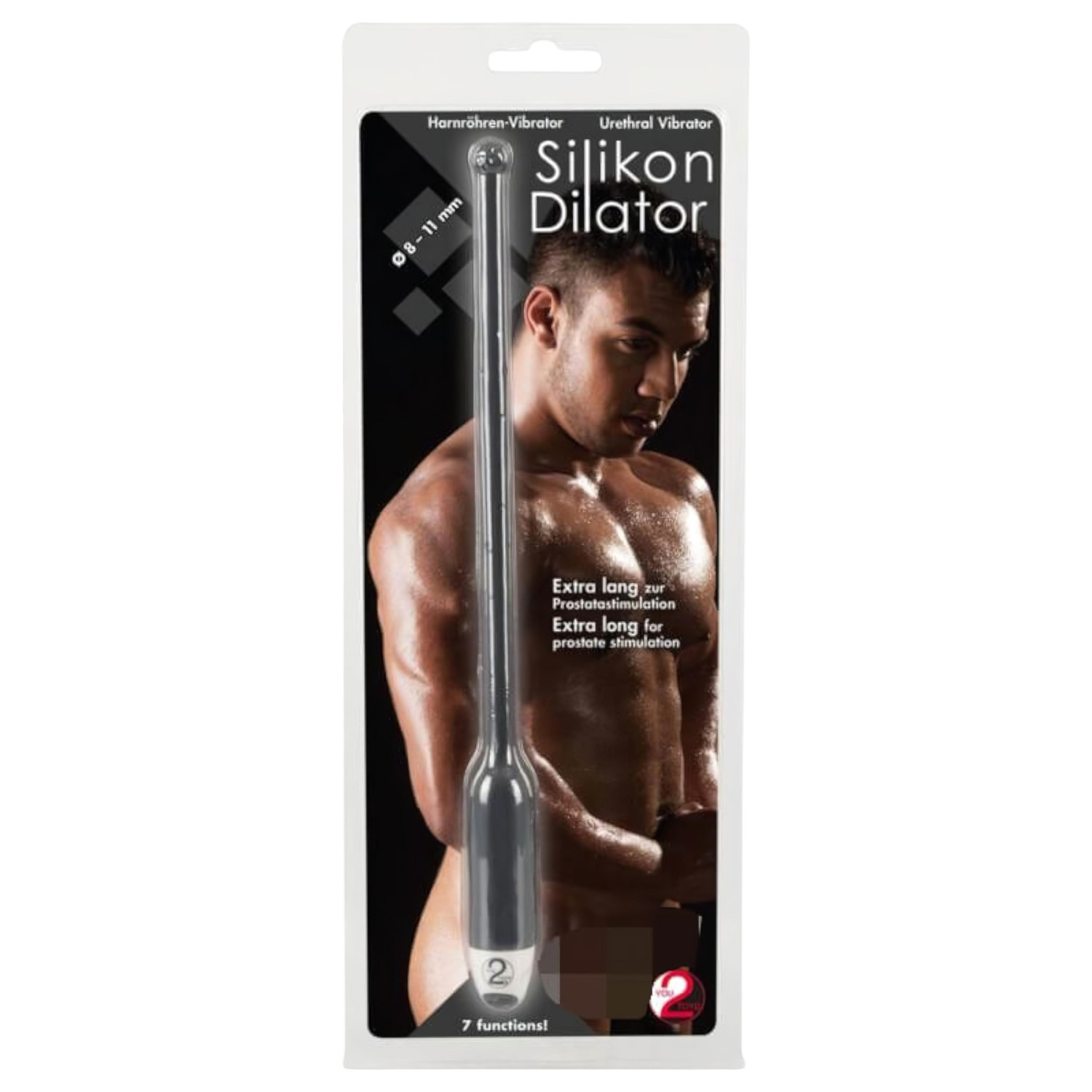 You2Toys DILATOR - silikónový vibrujúci dilatátor - čierny (8-11mm)