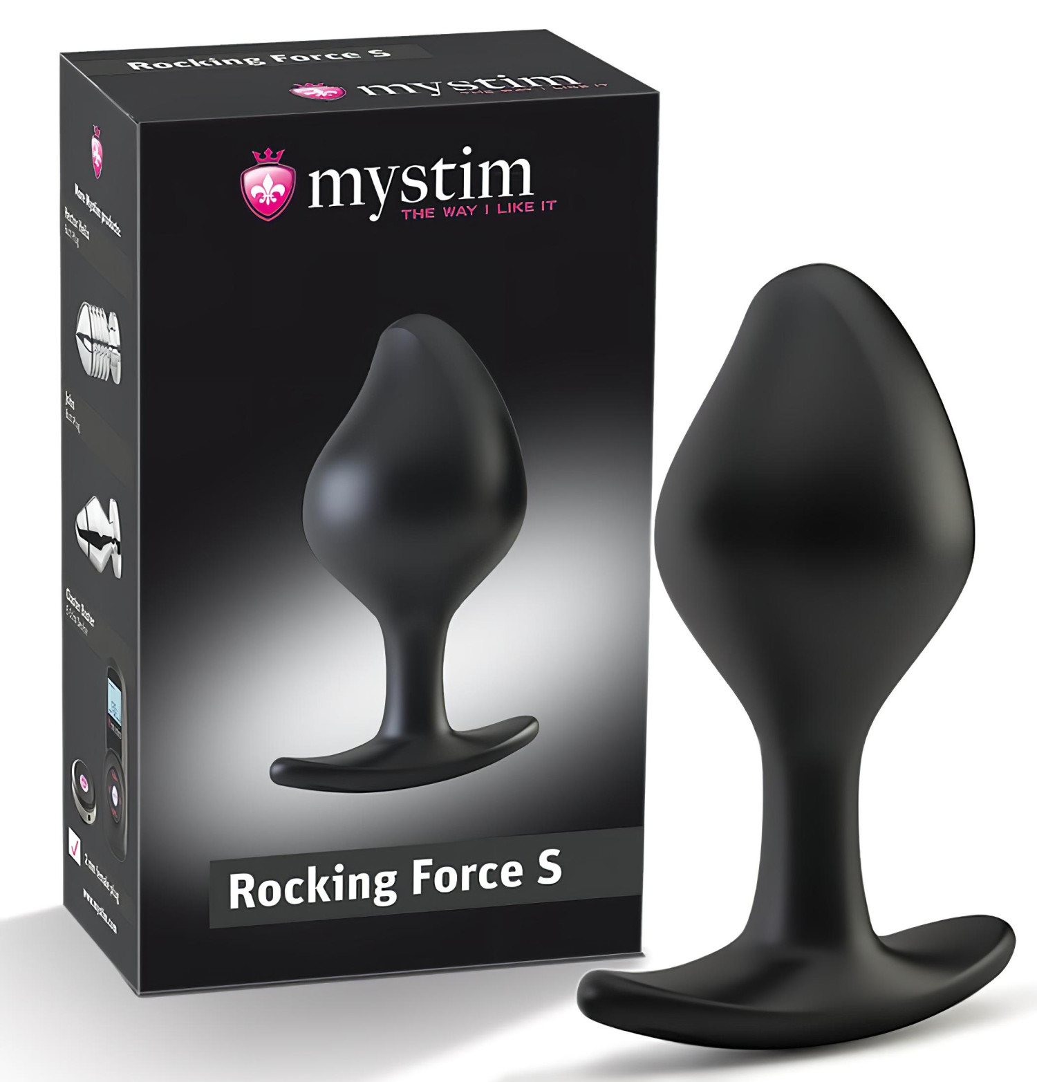 mystim - elektro análny kolík S - malý - čierny