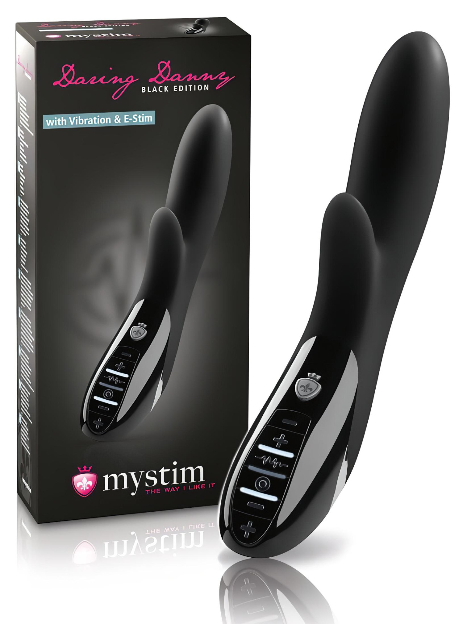 mystim Daring Danny - elektro-stimulačný vibrátor (čierny)