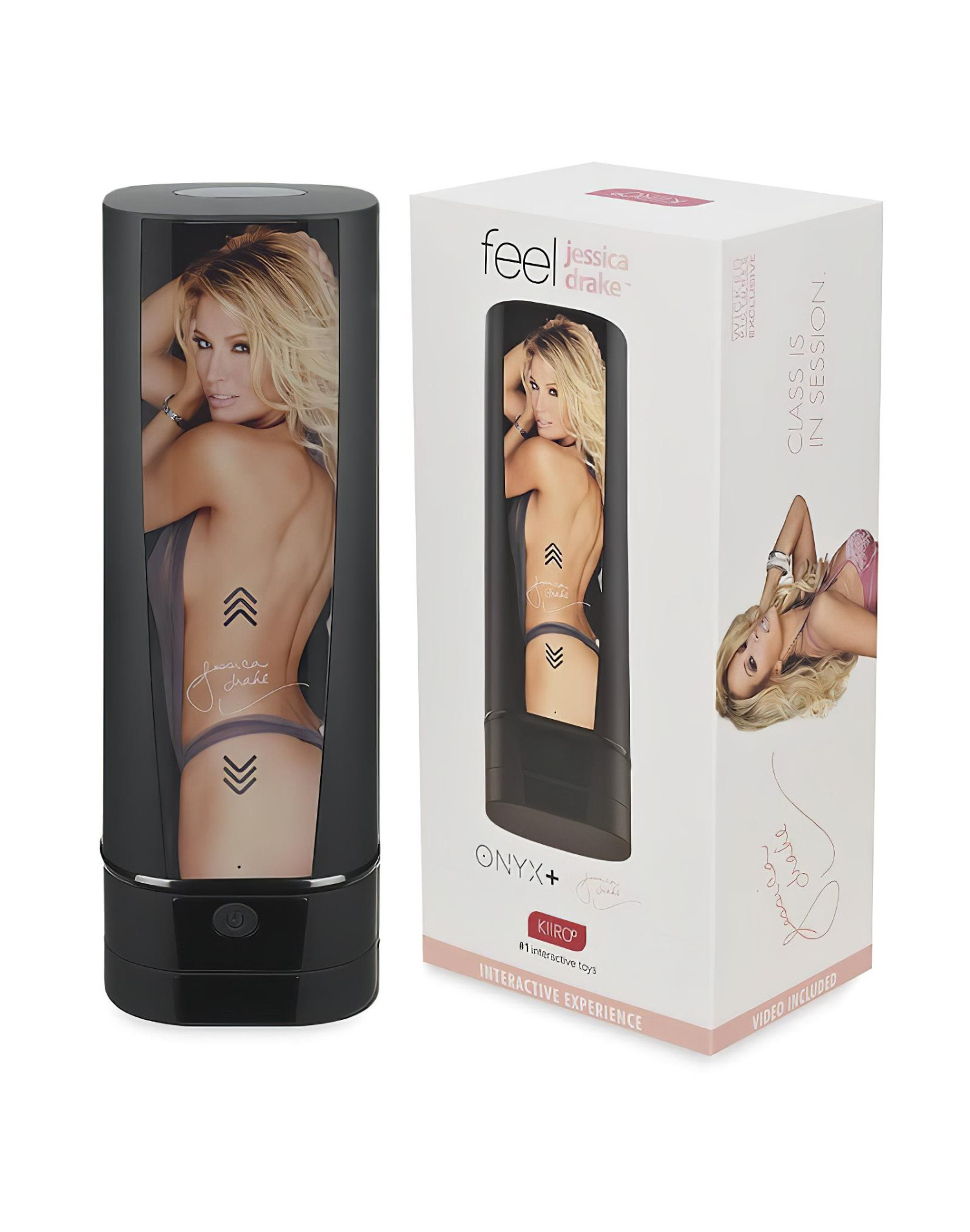 Kiiroo Onyx+ Jessica Drake - interaktívny masturbátor - čierny