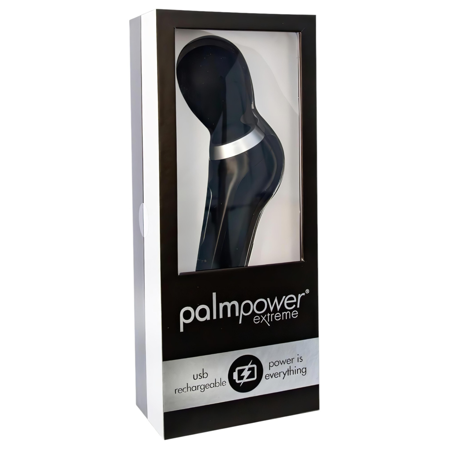 PalmPower Extreme - masážny vibrátor na batériu - čierny