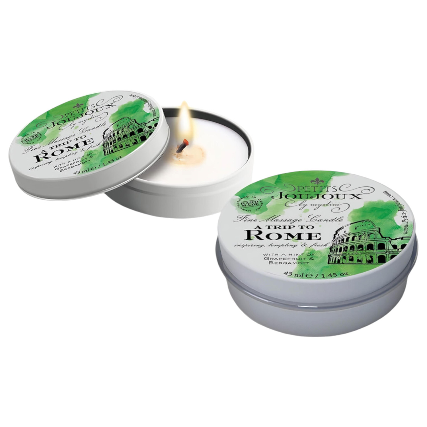 Petits Joujoux Rome - masážna sviečka - grapefruit bergamot - 43 ml
