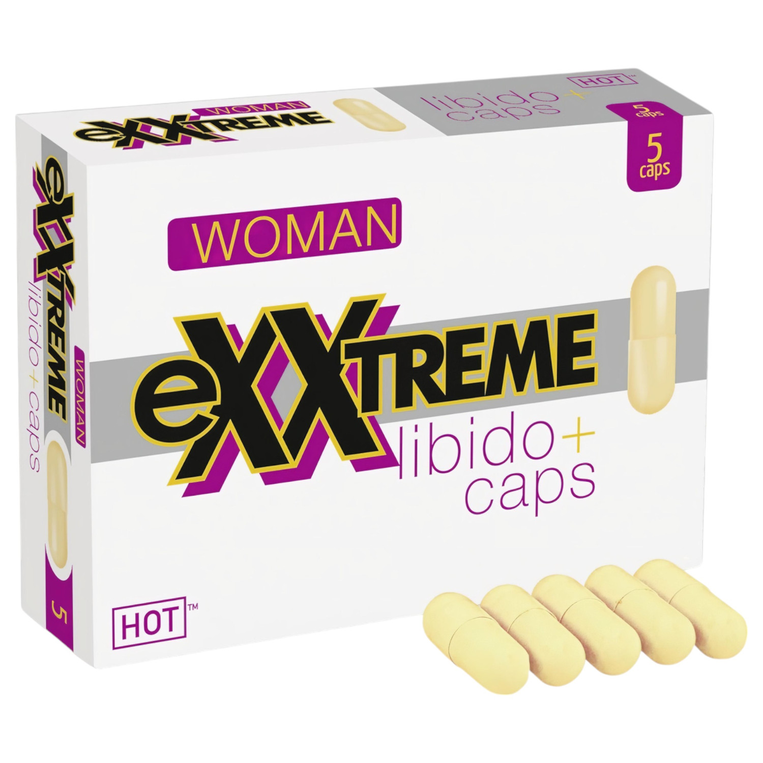 Hot exxtreme - libido kapsuly pre ženy - doplnok stravy - 5 ks
