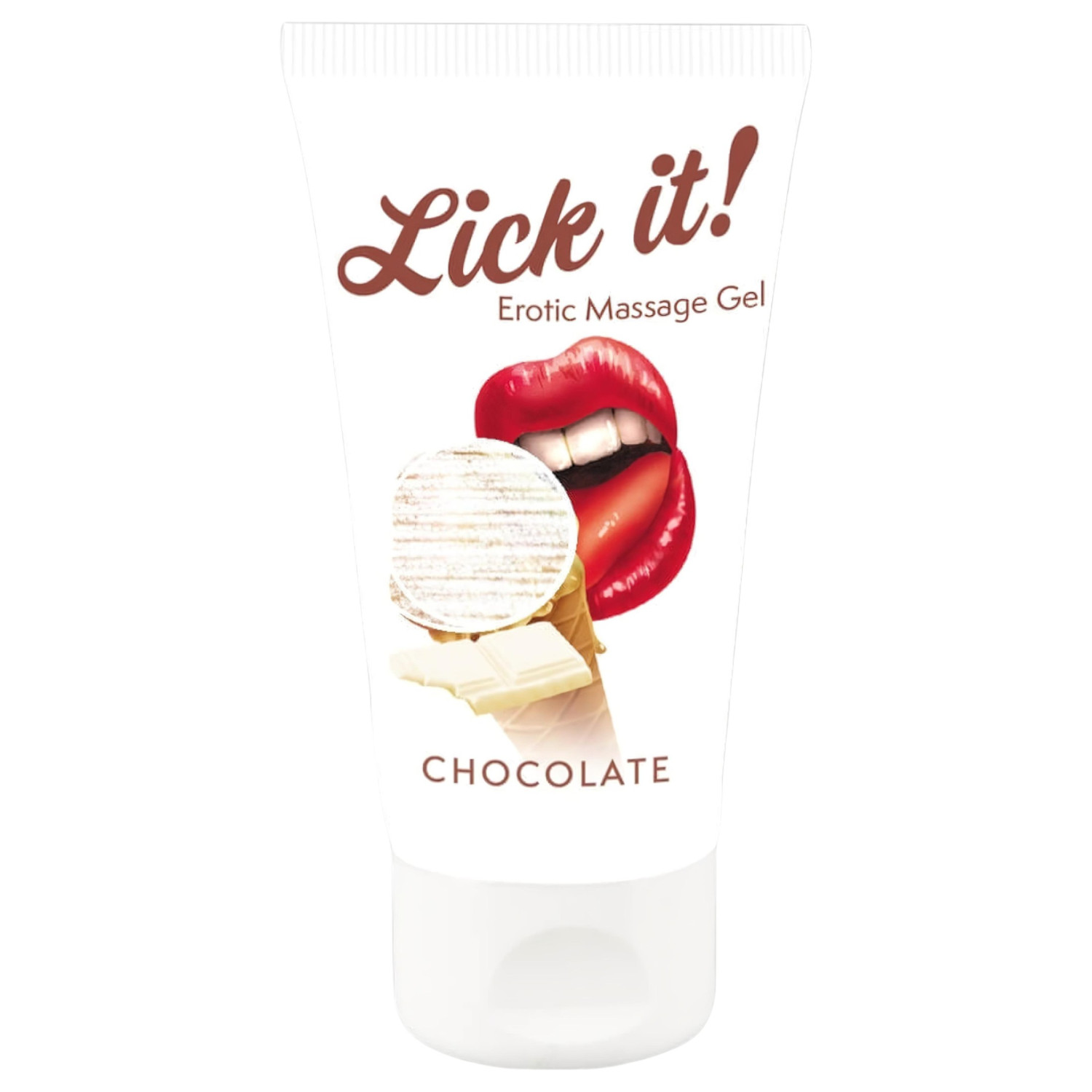 Lick it! - jedlý lubrikant 2v1 - biela čokoláda - 50ml