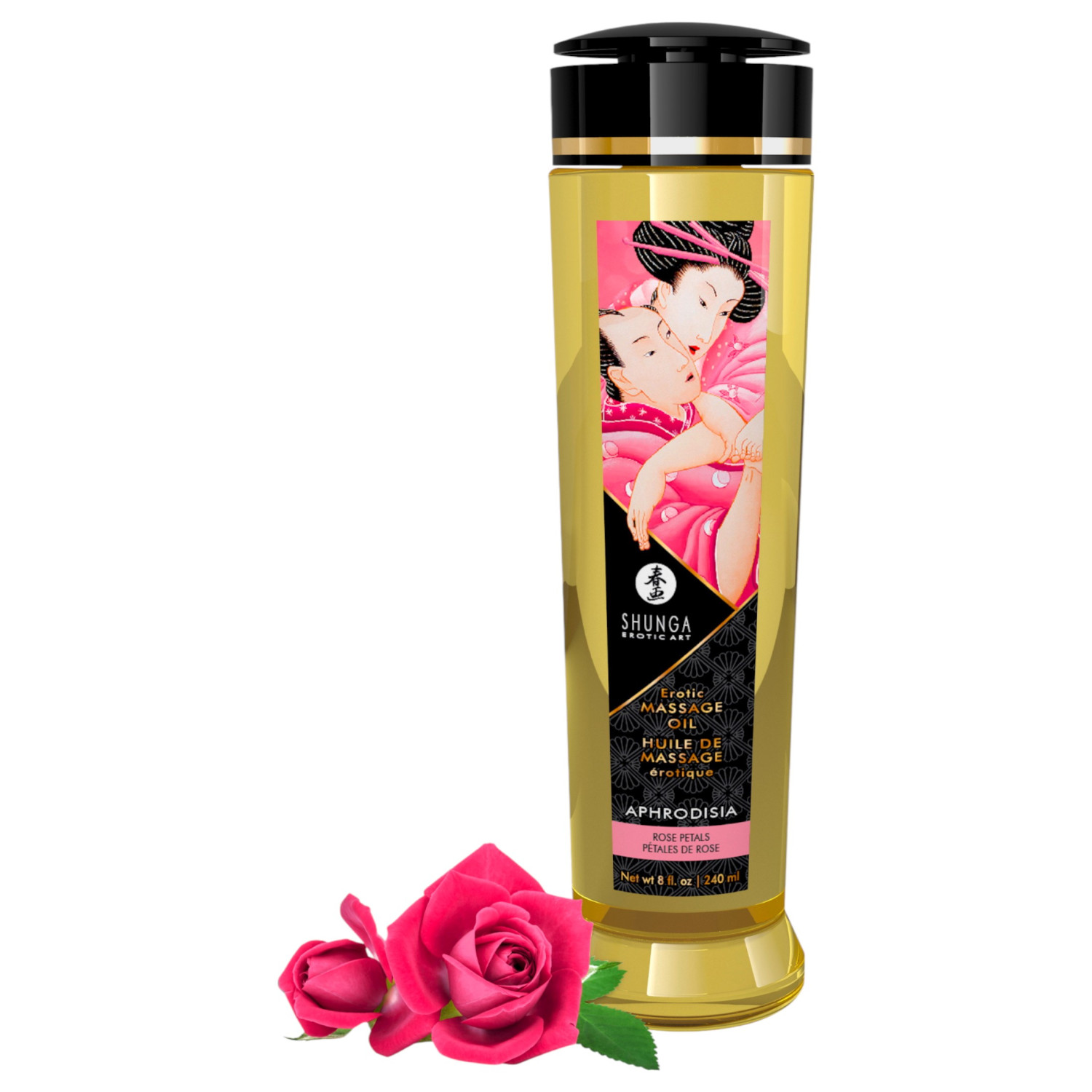 Shunga - masážny olej - ruža - 240 ml