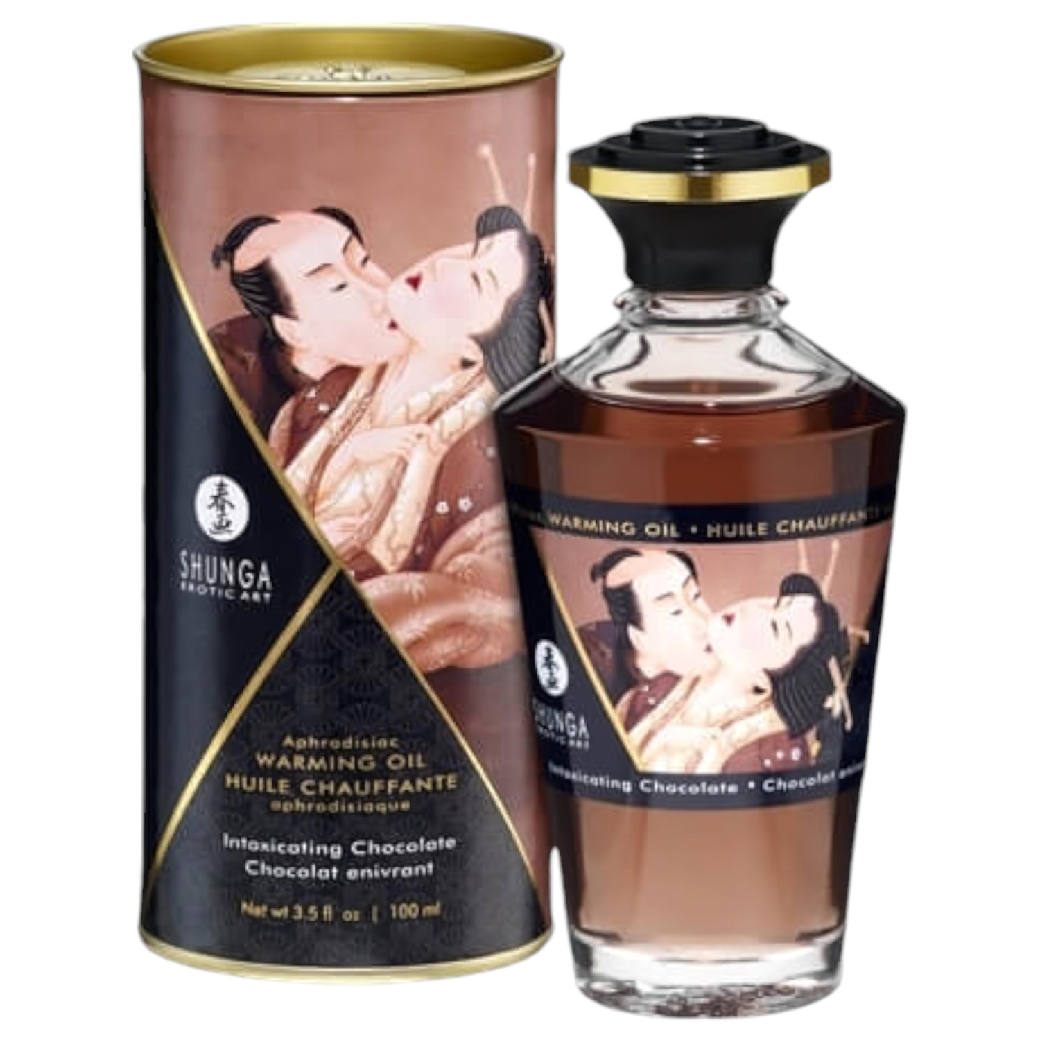 Shunga - masážny olej s hrejivým účinkom - čokoláda - 100 ml