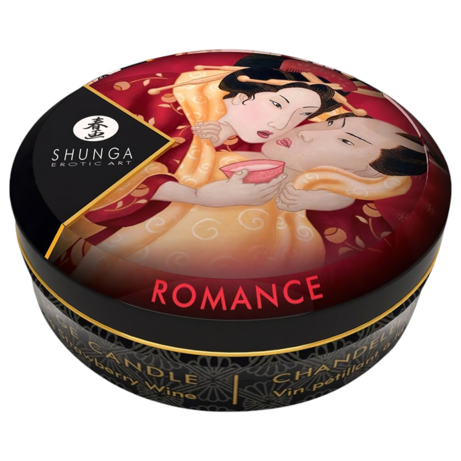 Shunga - masážna sviečka - jahoda - 30 ml
