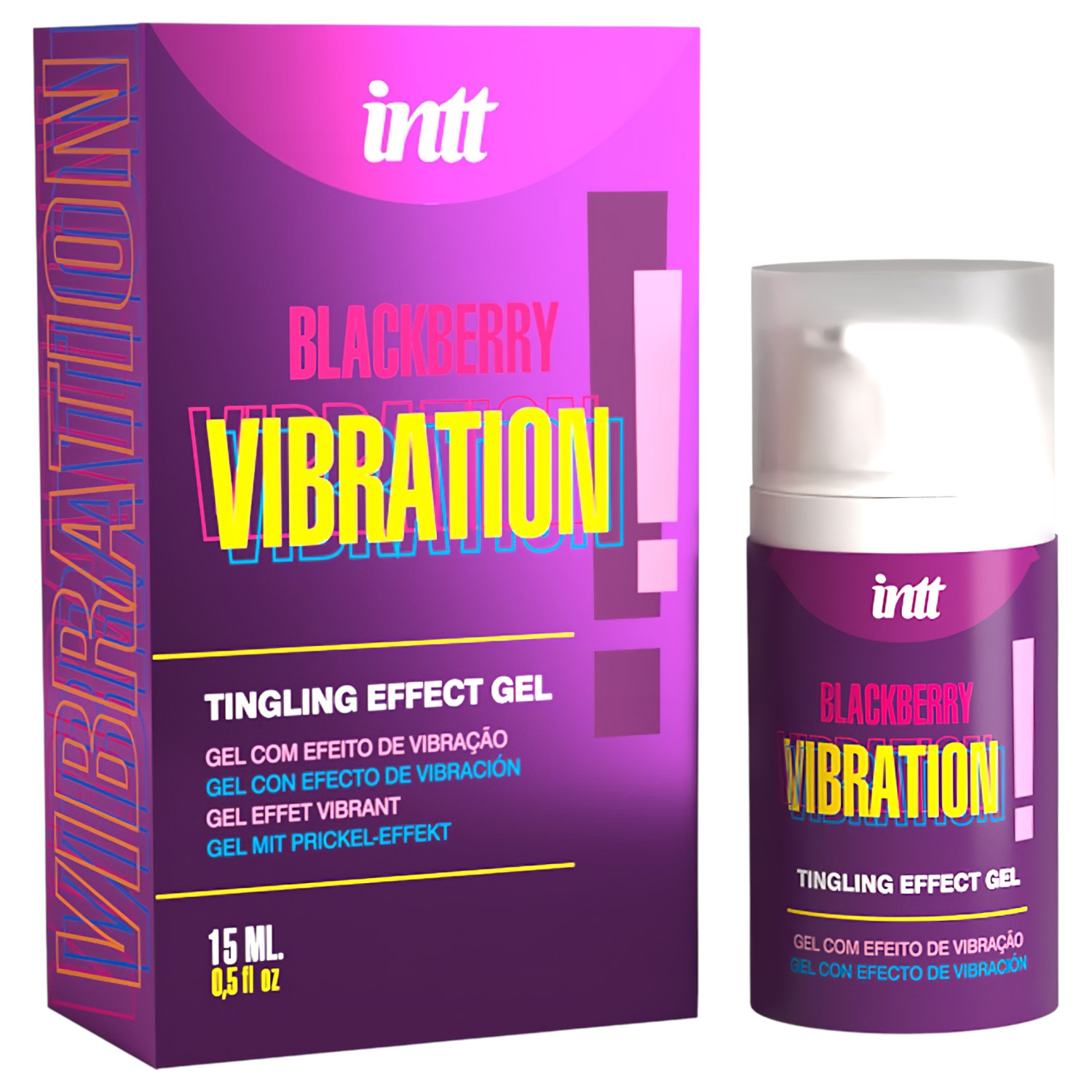 Intt Vibration! - tekutý vibrátor - černica - 15ml