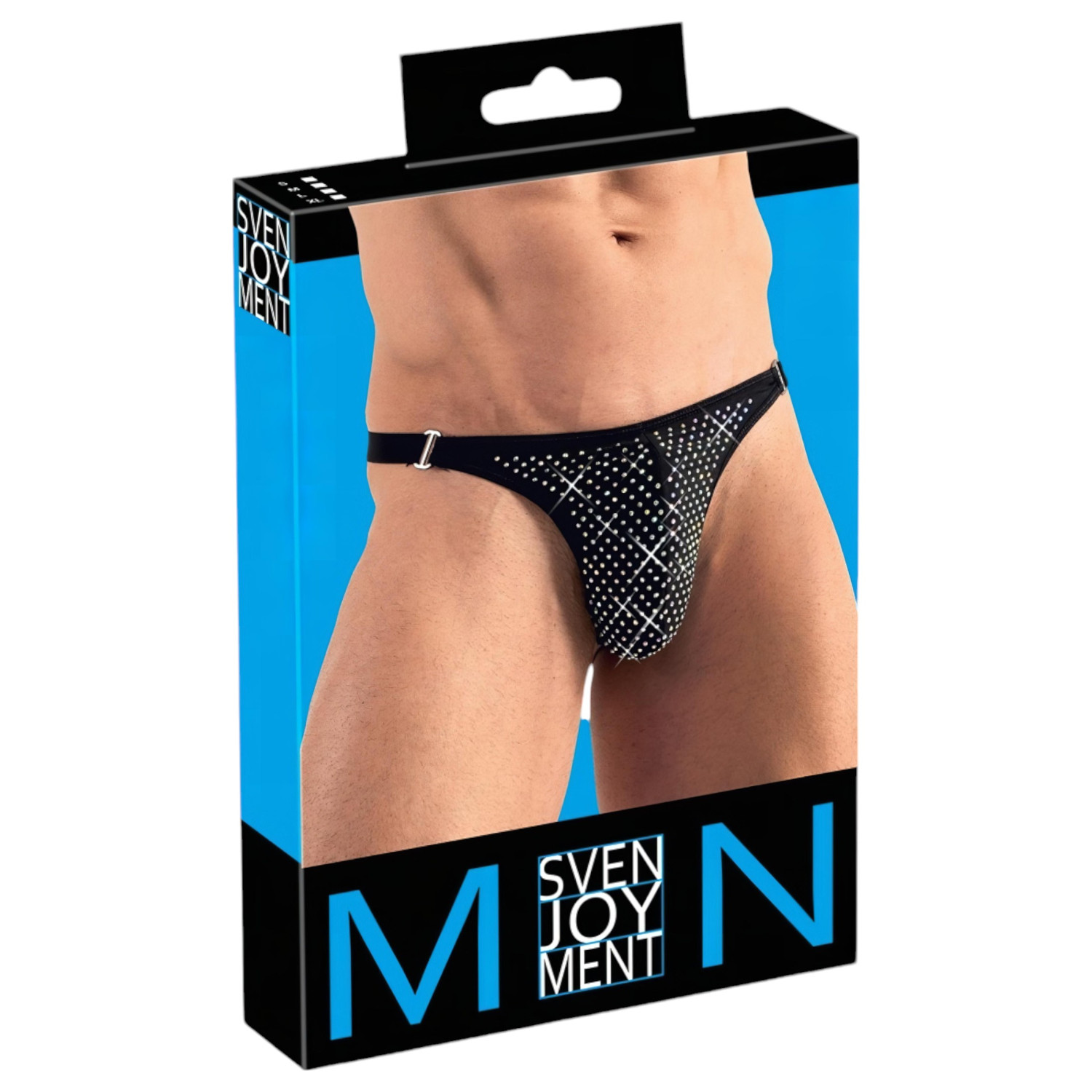 Svenjoyment - pánske tangá - kamienky - čierna
