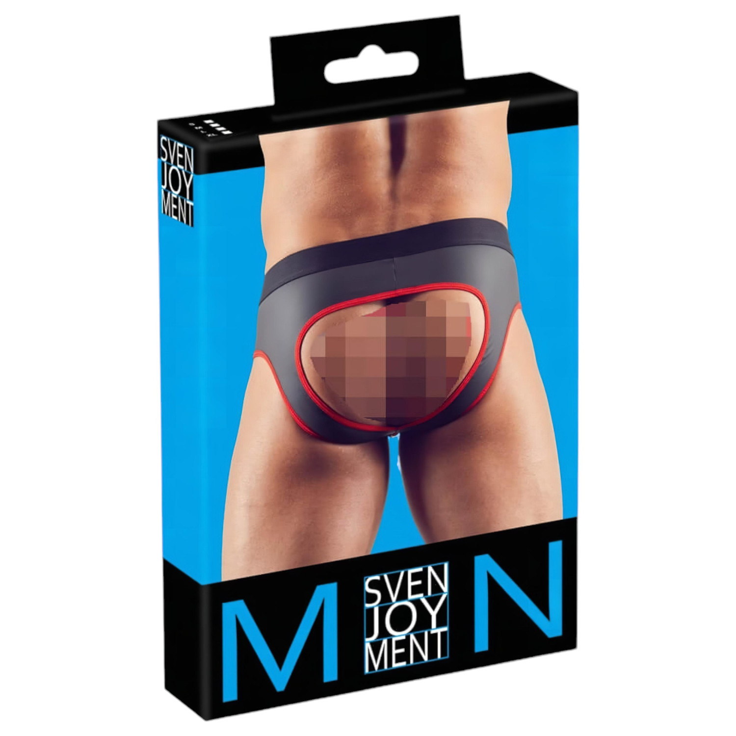 Svenjoyment - pánske otvorené jock slipy - čierne - XL
