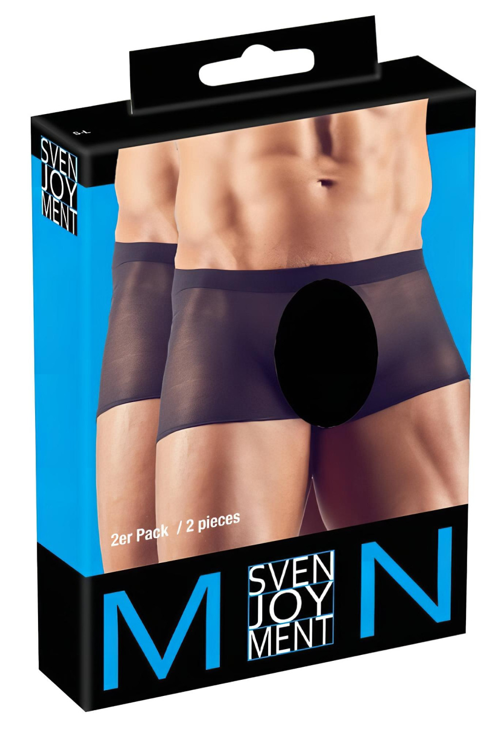 Svenjoyment - boxer set - priehľadný - čierna - 2 diely - S-L
