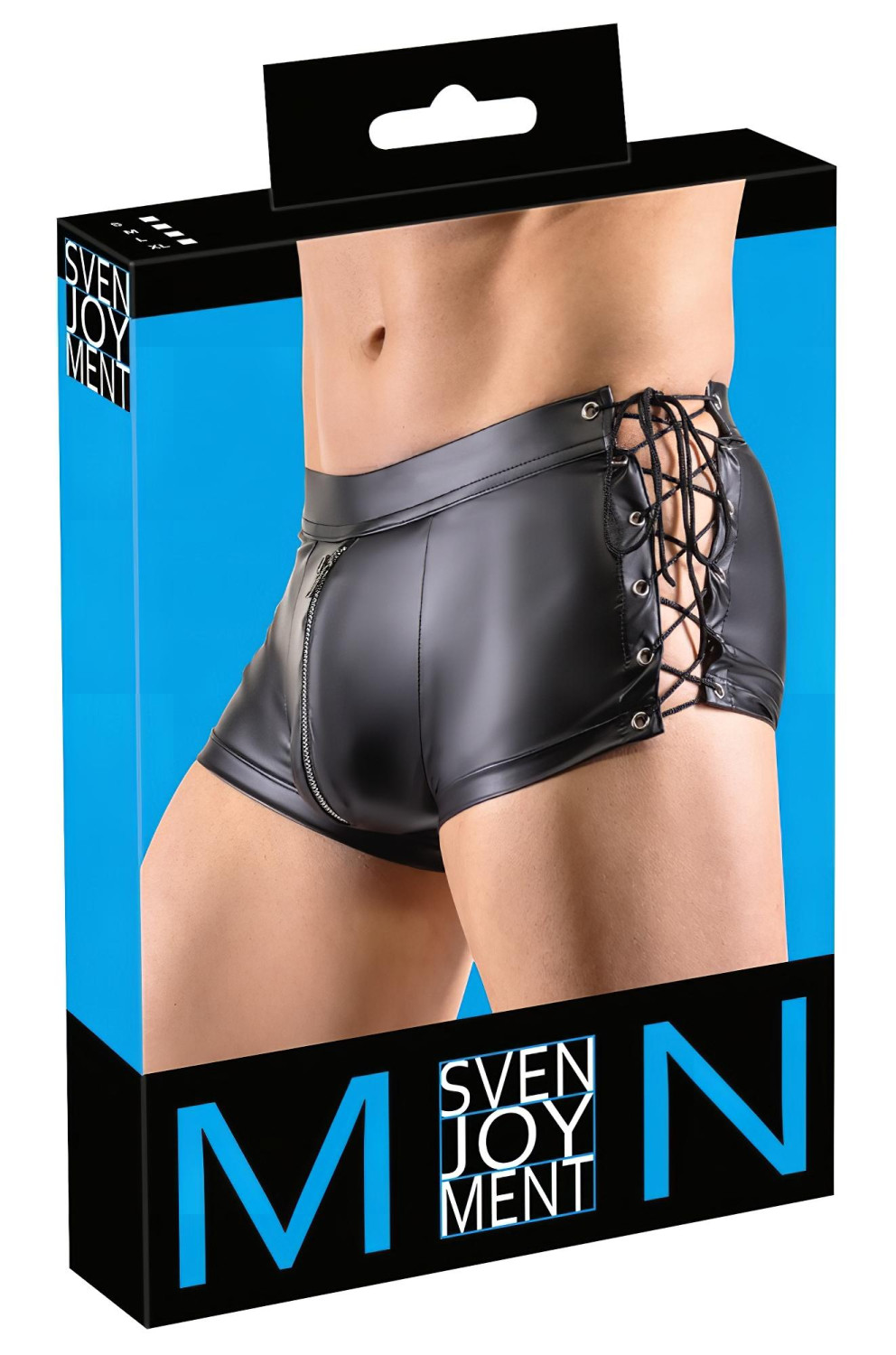 Svenjoyment - boxer s bočným šnurovaním - matný - čierny - L