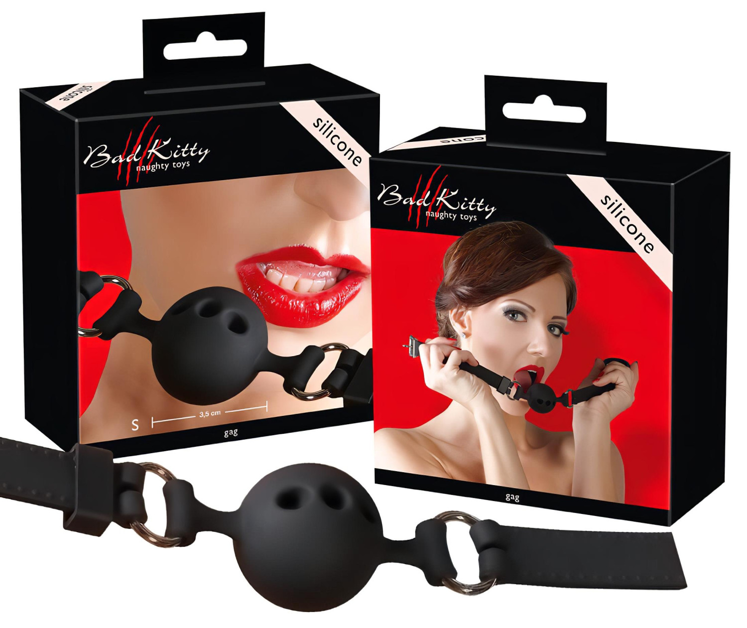 Bad Kitty - silikónový malý čierny cumlík do úst