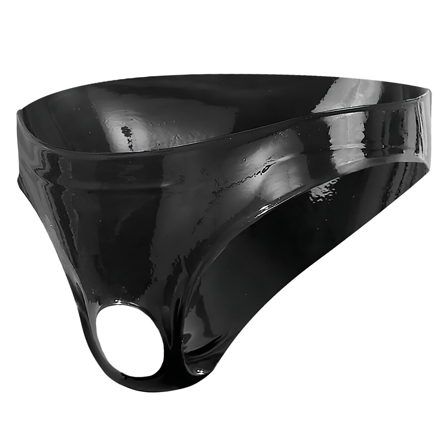 LATEX - pánske latexové slipy - čierne - S-L