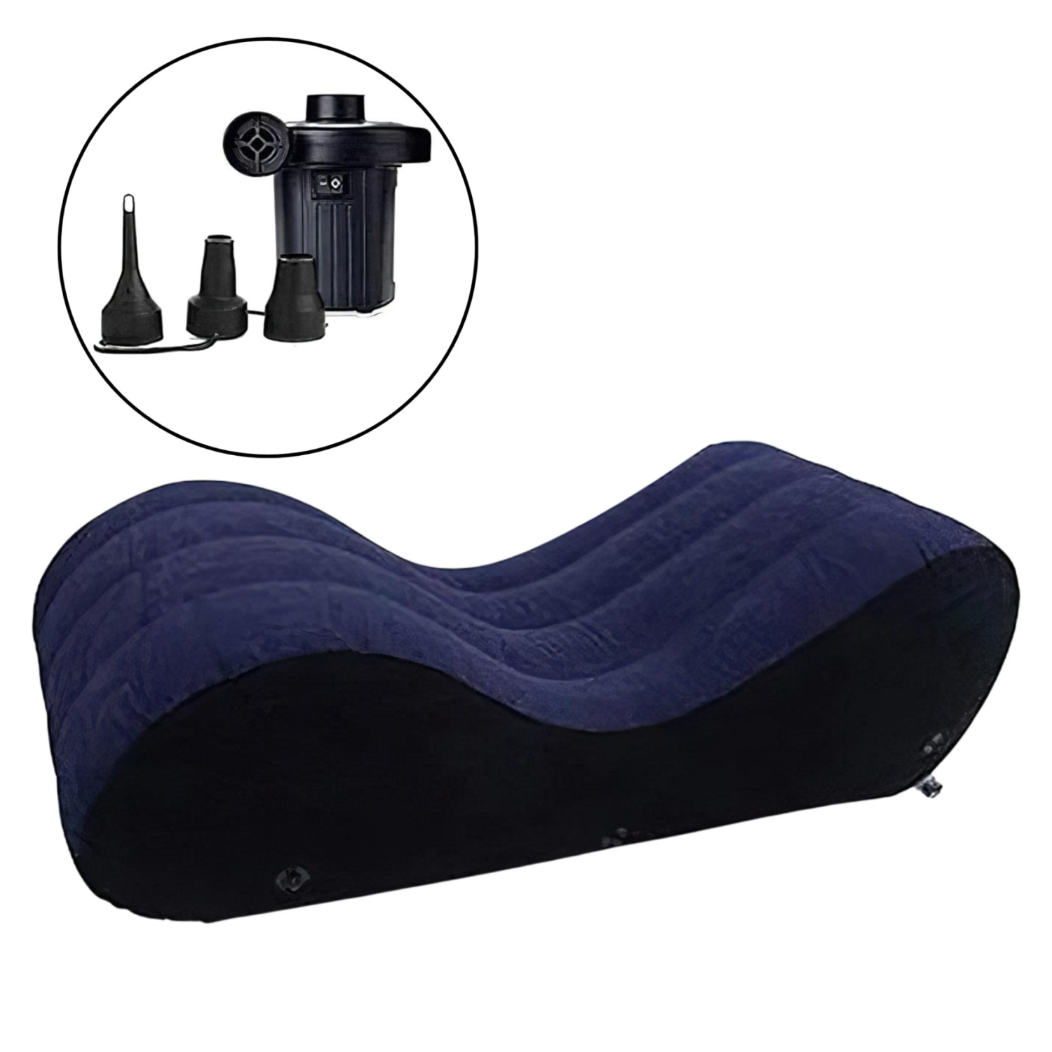 Magic Pillow - nafukovací sex pohovka - veľká - modrá