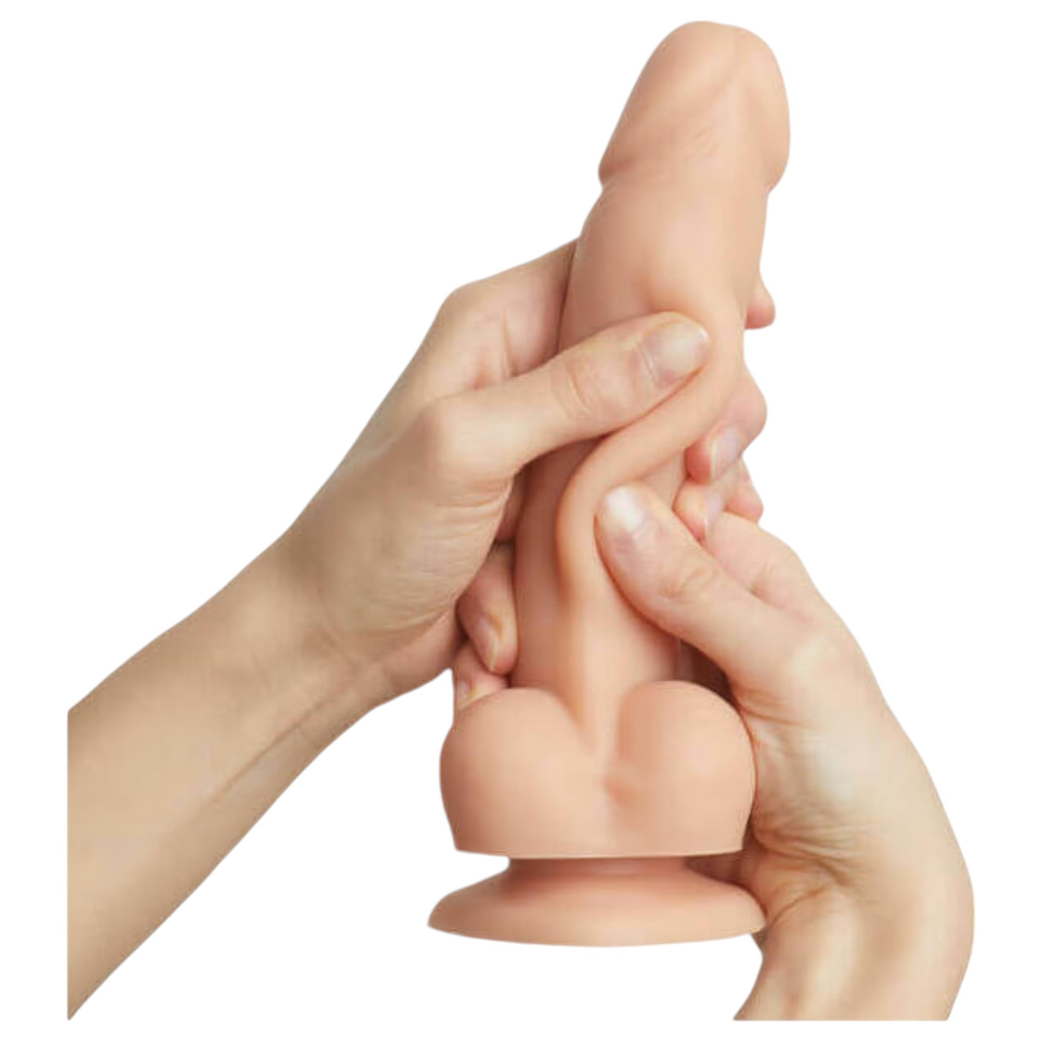 Strap-on-me - dvojvrstvové dildo s prísavkou - silikón - telová farba