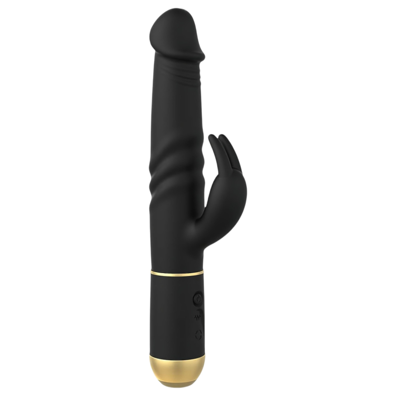 Dorcel Furious Rabbit 2.0 - pulzujúci vibrátor s klitorálnym ramenom (čierny)