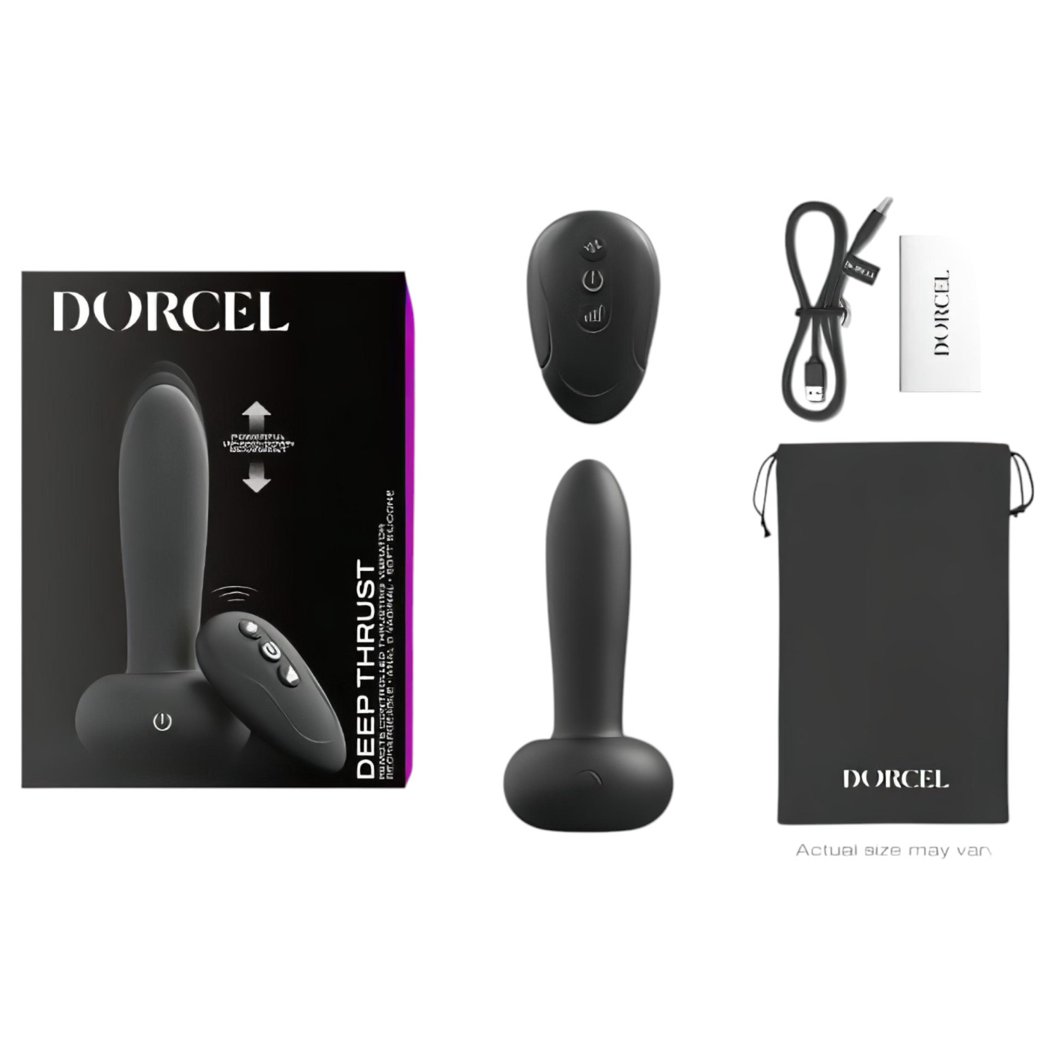 Dorcel Deep Thrust - posuvný vibrátor (čierny)