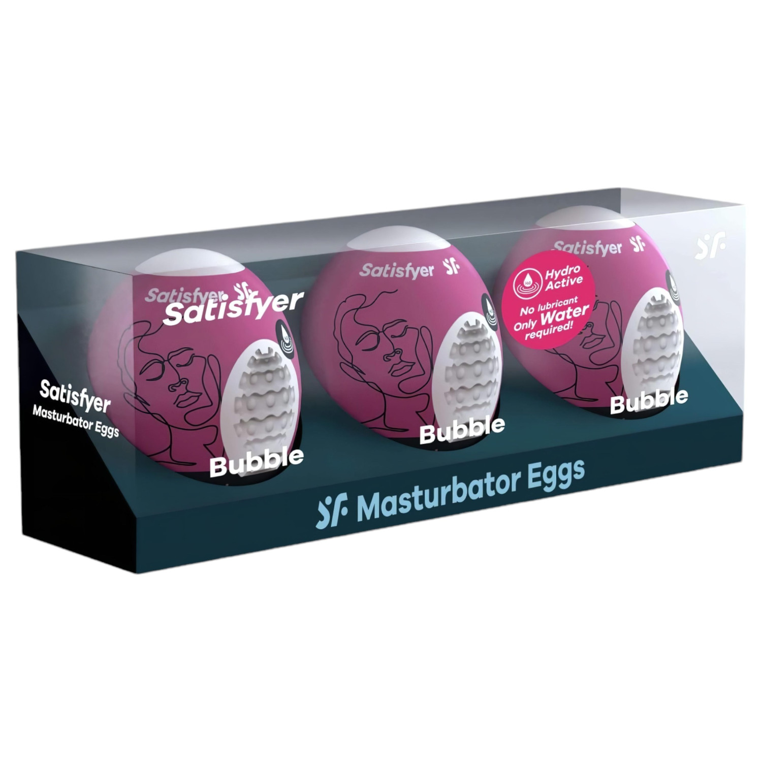 Satisfyer Egg Bubble - masturbátor pre mužov - vajíčko - 3 ks