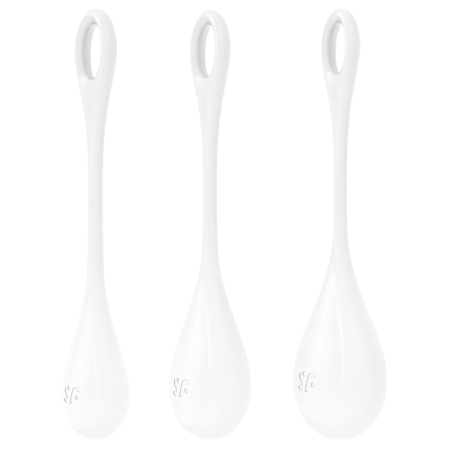 Satisfyer - venušine guličky set - biela - 3 kusy