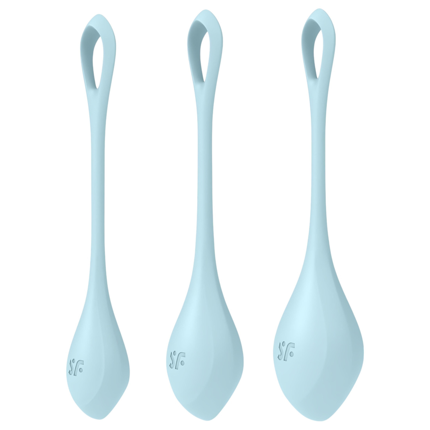 Satisfyer - venušine guličky set - 3 ks - modrá