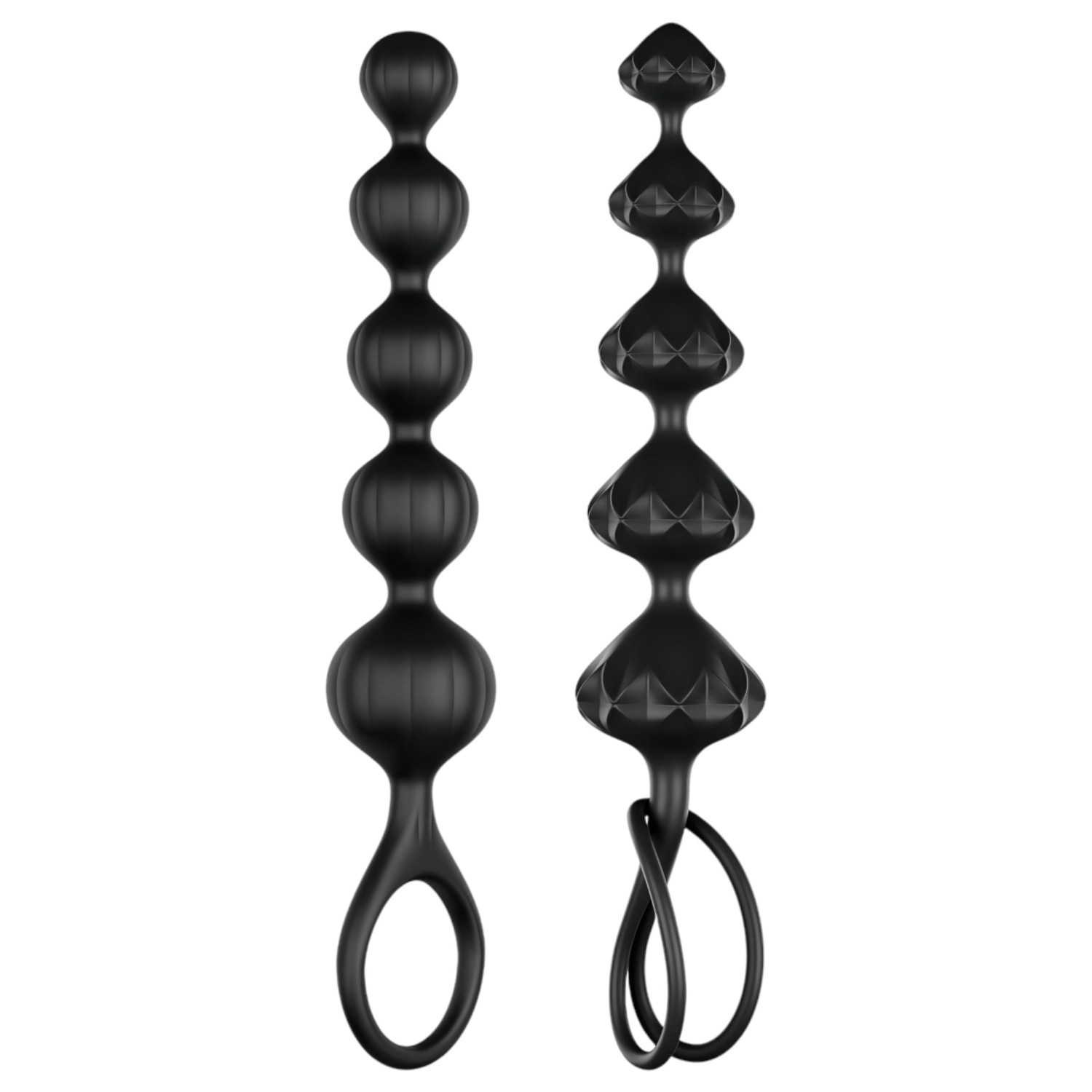Satisfyer Love Beads - análne korálky set - čierne