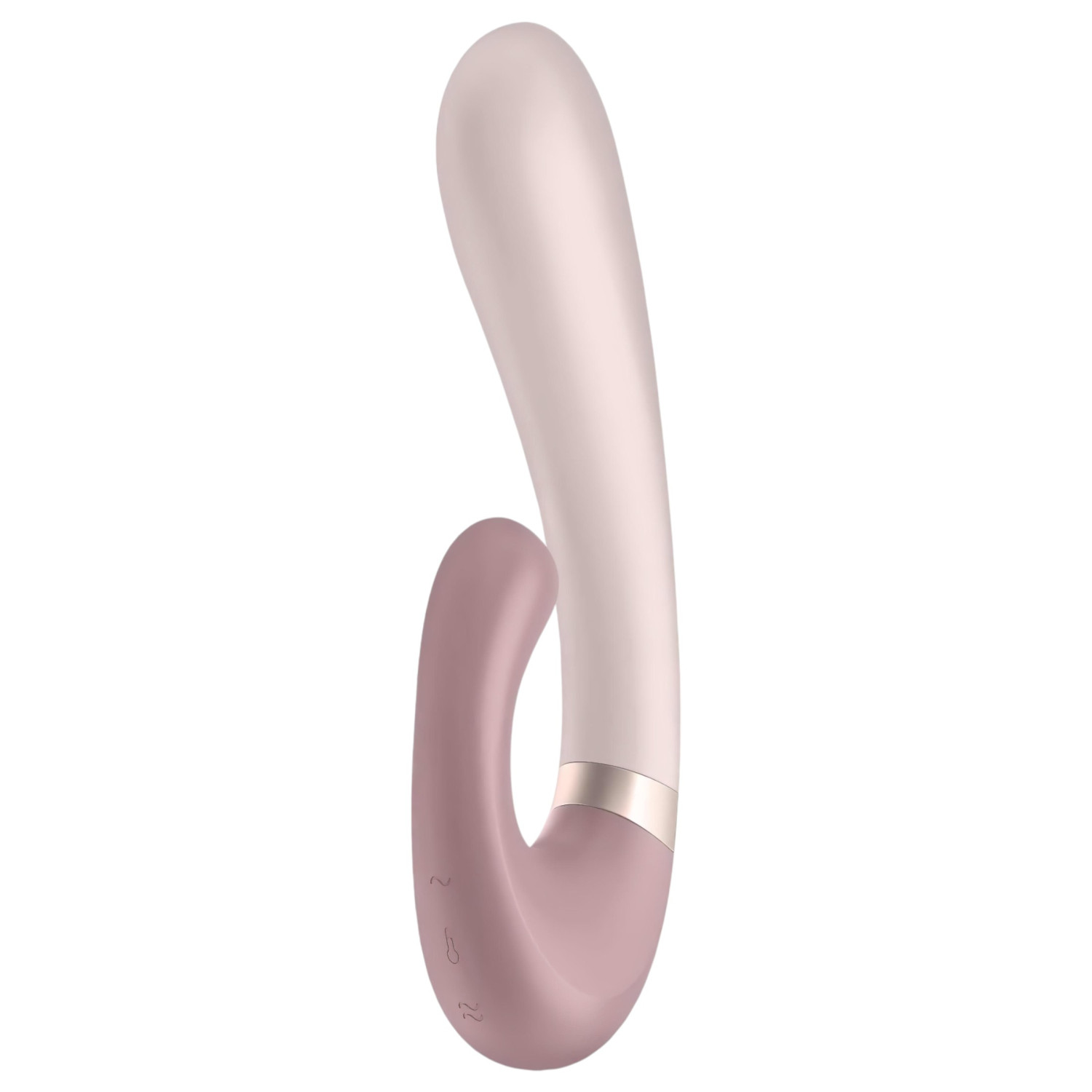 Satisfyer Heat Wave - vibrátor s ohrevom a ramenom - smart - béžový
