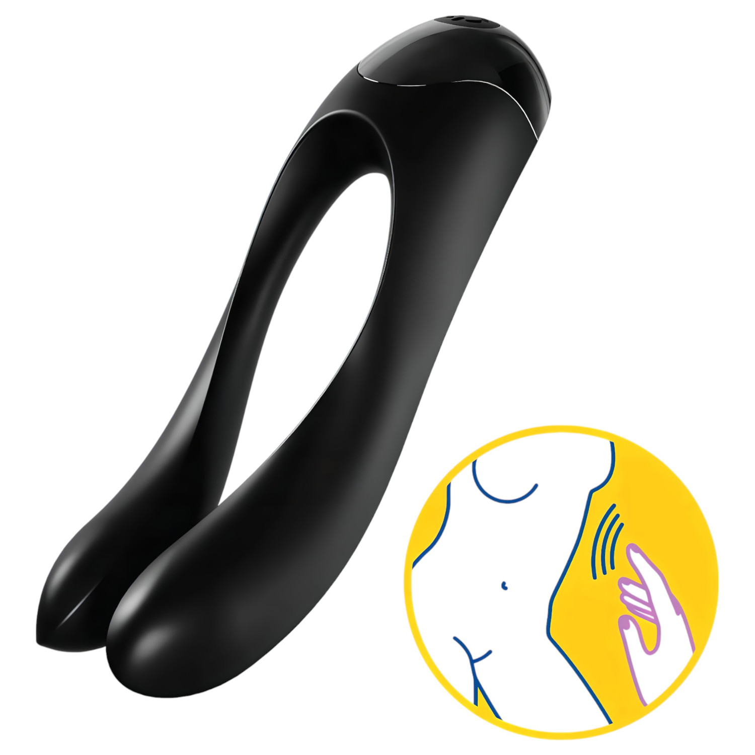 Satisfyer Candy Cane - dvojitý vibrátor - nabíjateľný