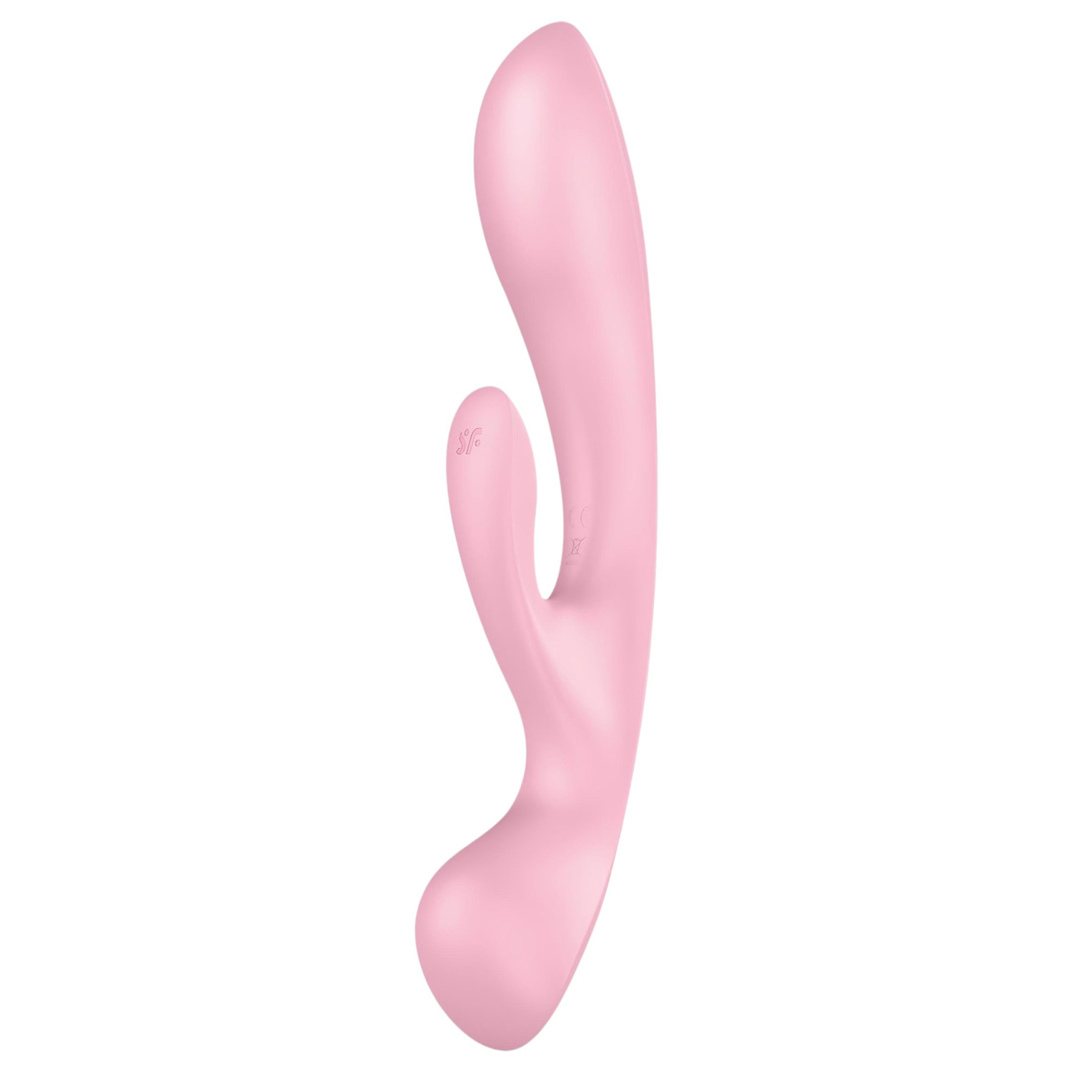 Satisfyer Triple Oh - vibrátor na klitoris s ramenom - nabíjateľný - ružový