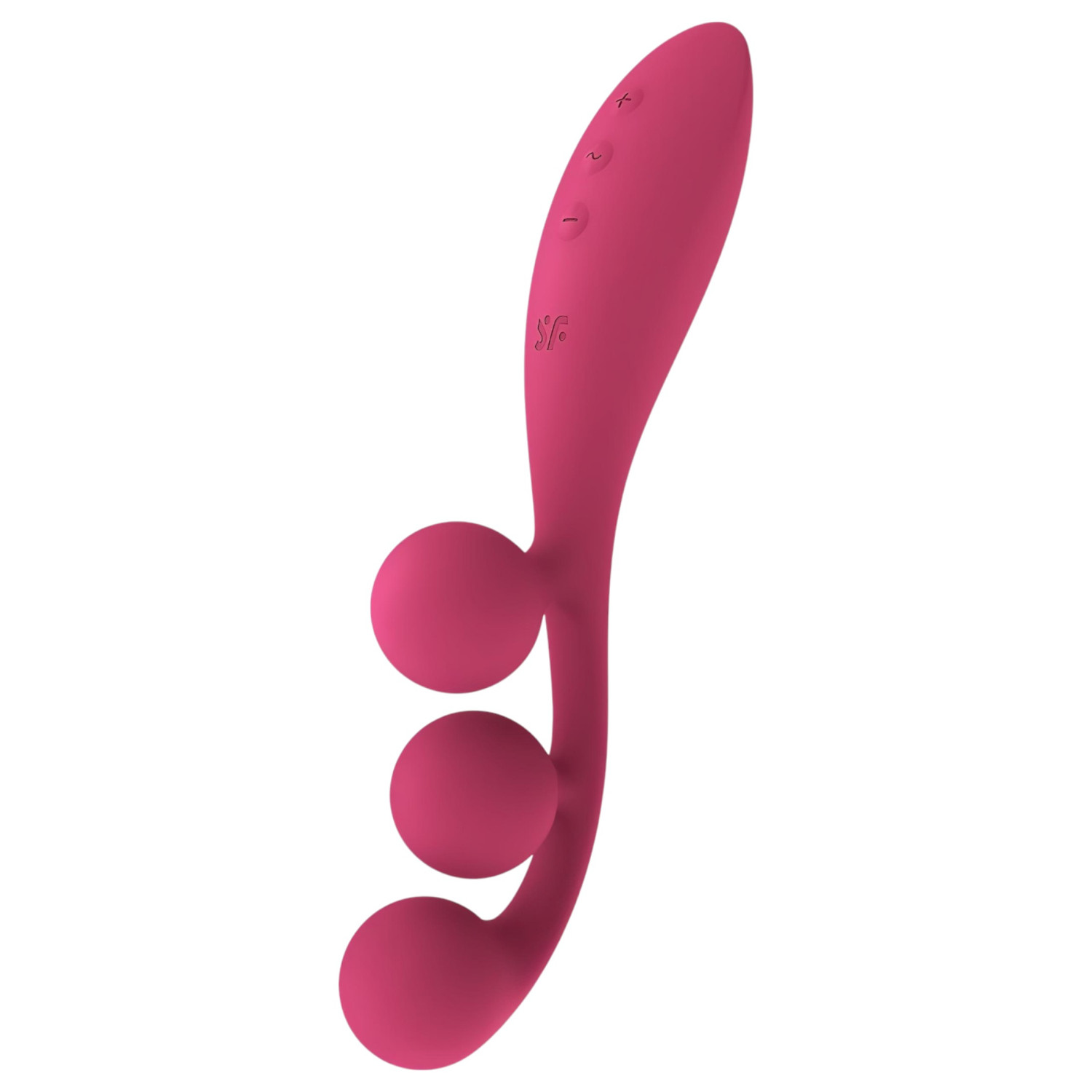 Satisfyer Tri Ball 1 - vibrátor na klitoris aj bod G - dobíjací - červený