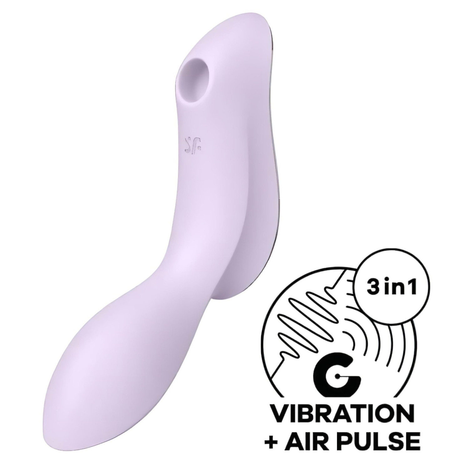 Satisfyer Curvy Trinity 2 - stimulátor klitorisu a vibrátor 2v1 - fialový
