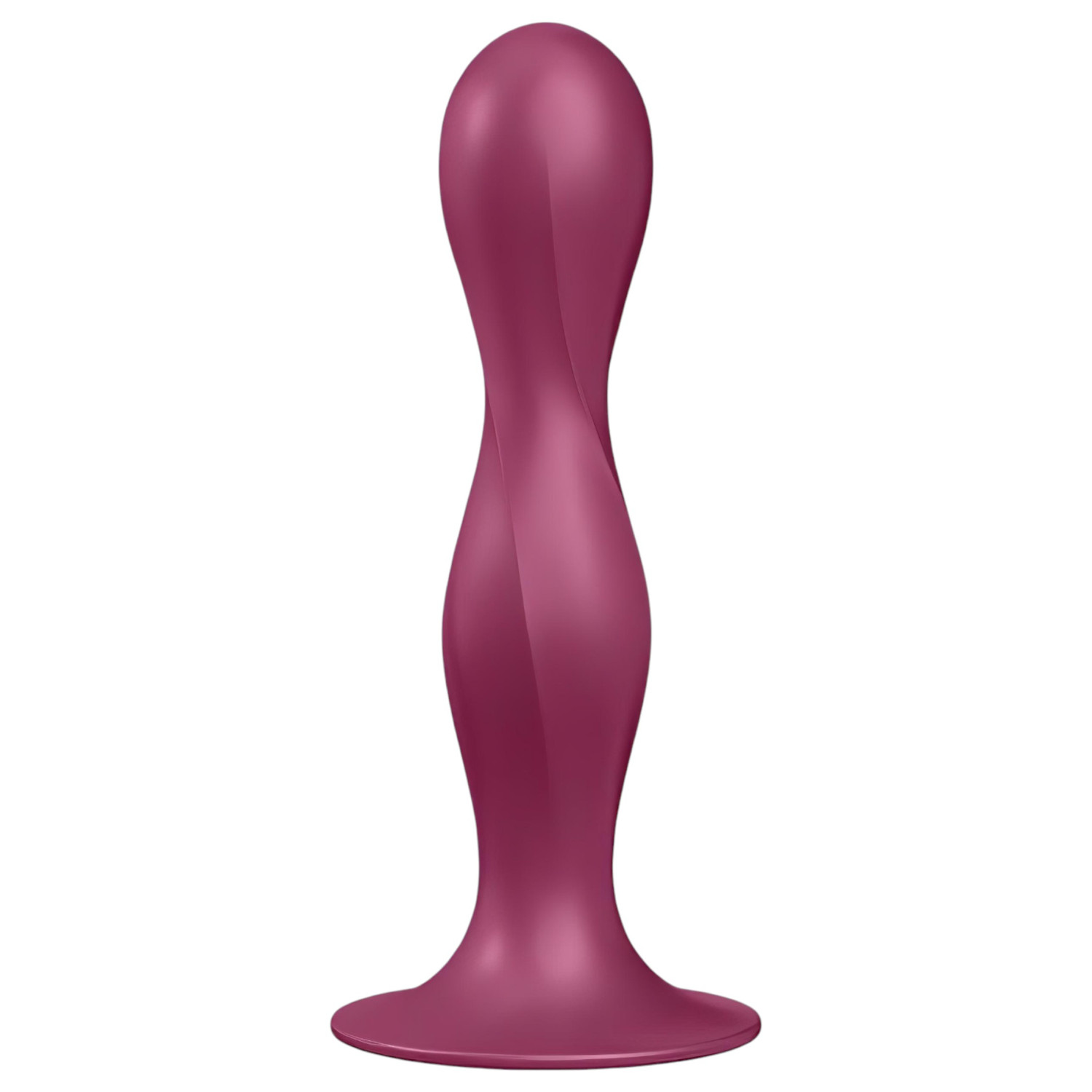 Satisfyer Double Ball-R - realistický pripínací dildó s prísavkou - červený