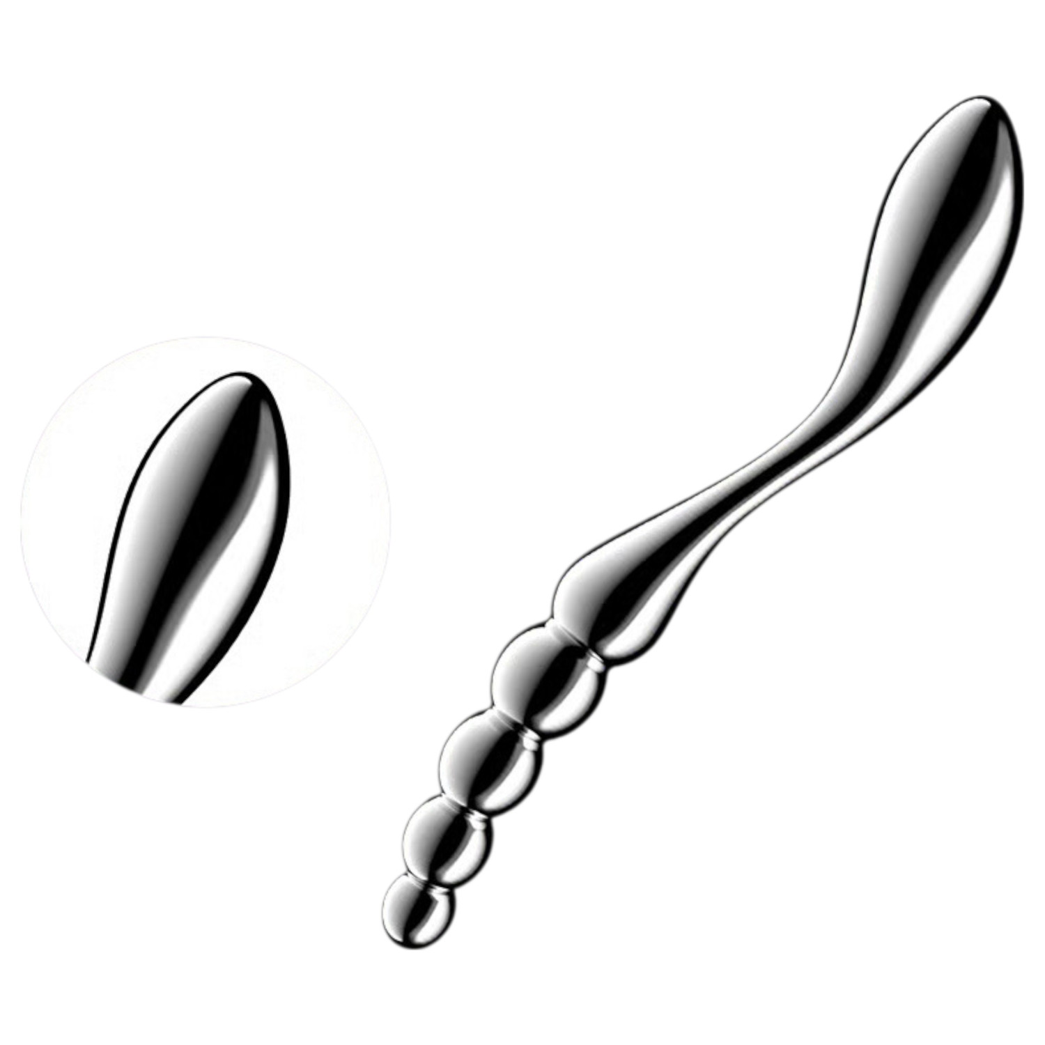 Satisfyer Star Force 1 - guľkový oceľový dildo (strieborný)