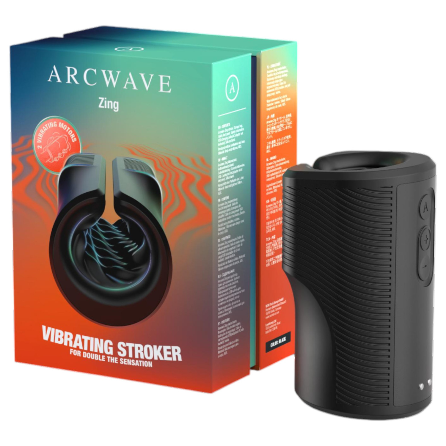 Arcwave Zing - 2-motorový masturbátor (čierny)