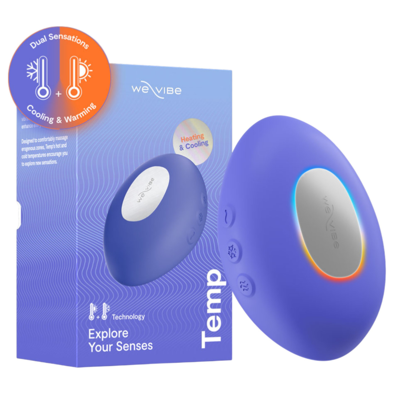 We-Vibe Temp - chladiace-ohrievacie klitorisové vibračné zariadenie (modré)
